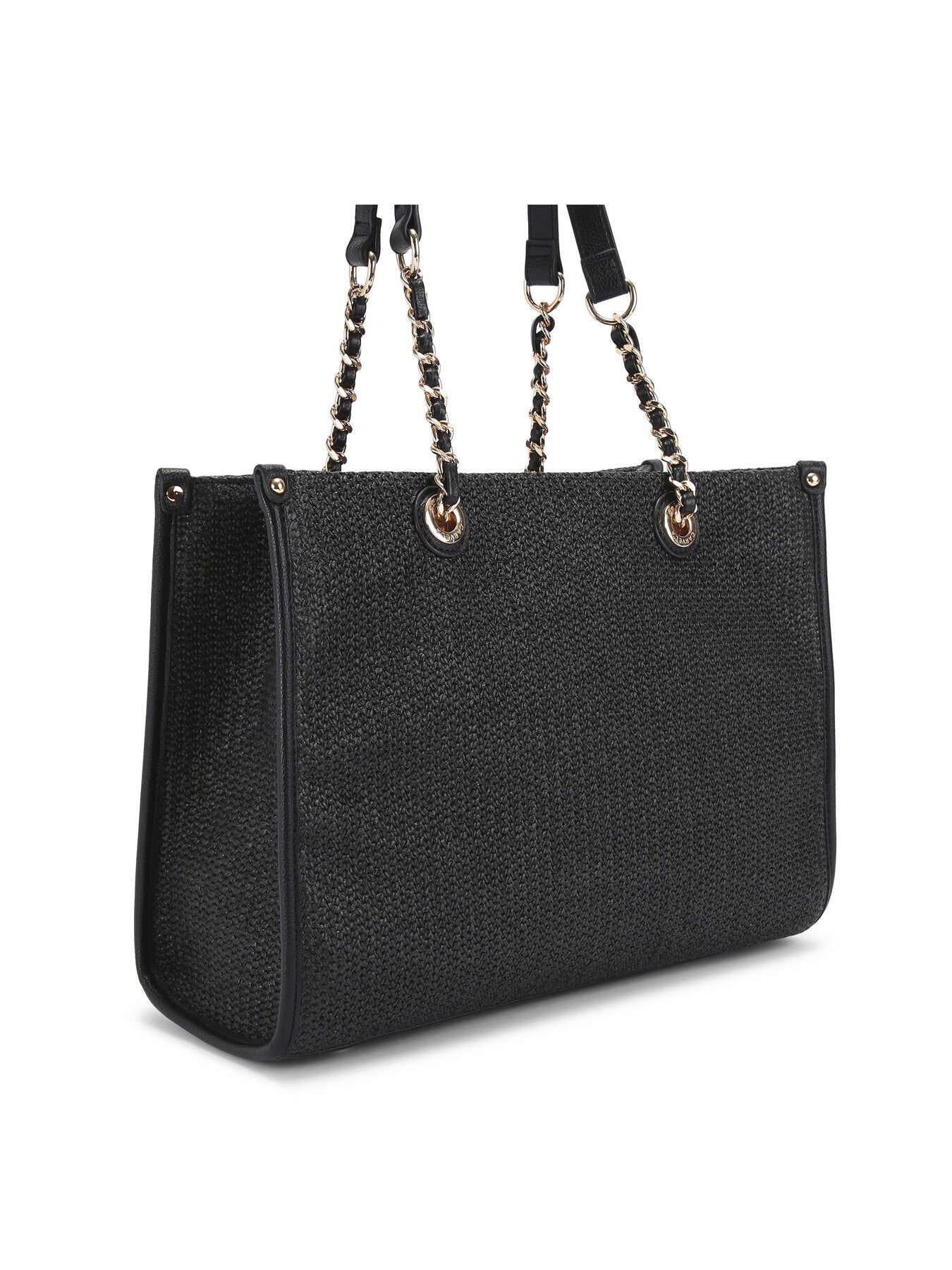 Raffia Midi Chain Tote Bag
