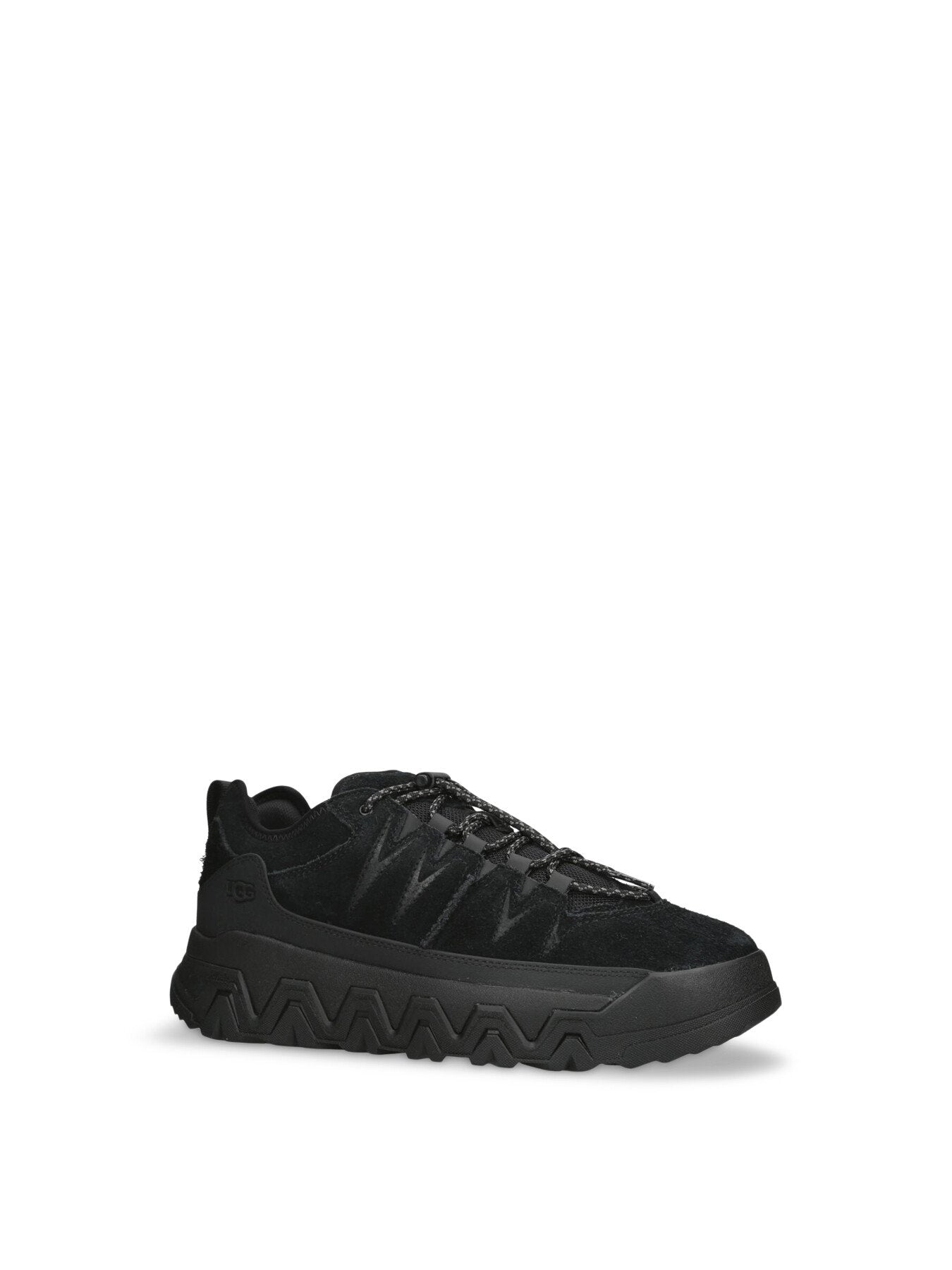 Mens Captrail Suede Low Top Trainers Black