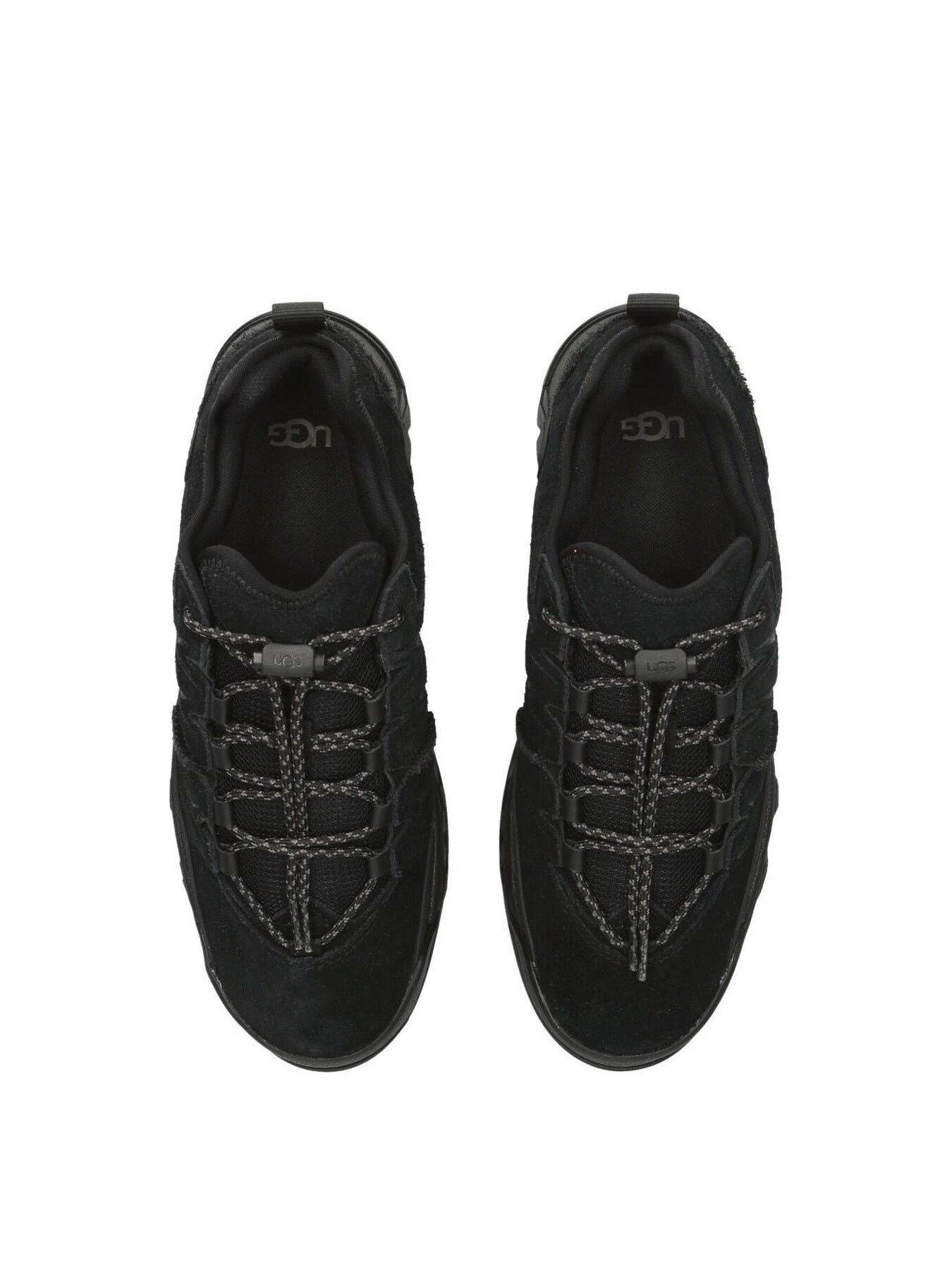 Mens Captrail Suede Low Top Trainers Black