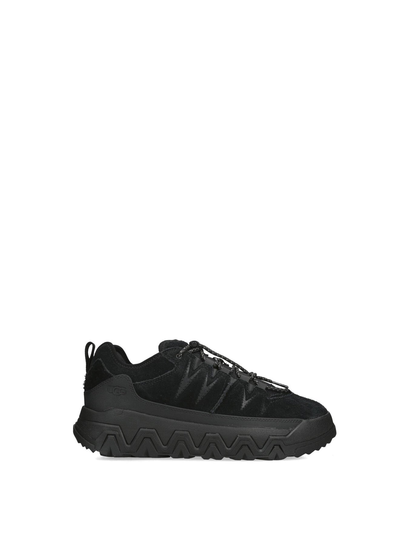 Mens Captrail Suede Low Top Trainers Black