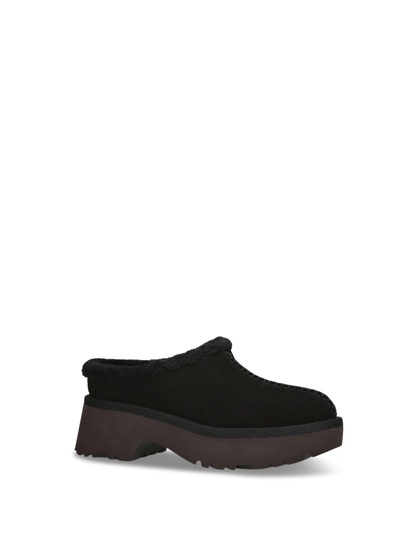 Womens New Heights Cozy Clog Suede Slip Ons