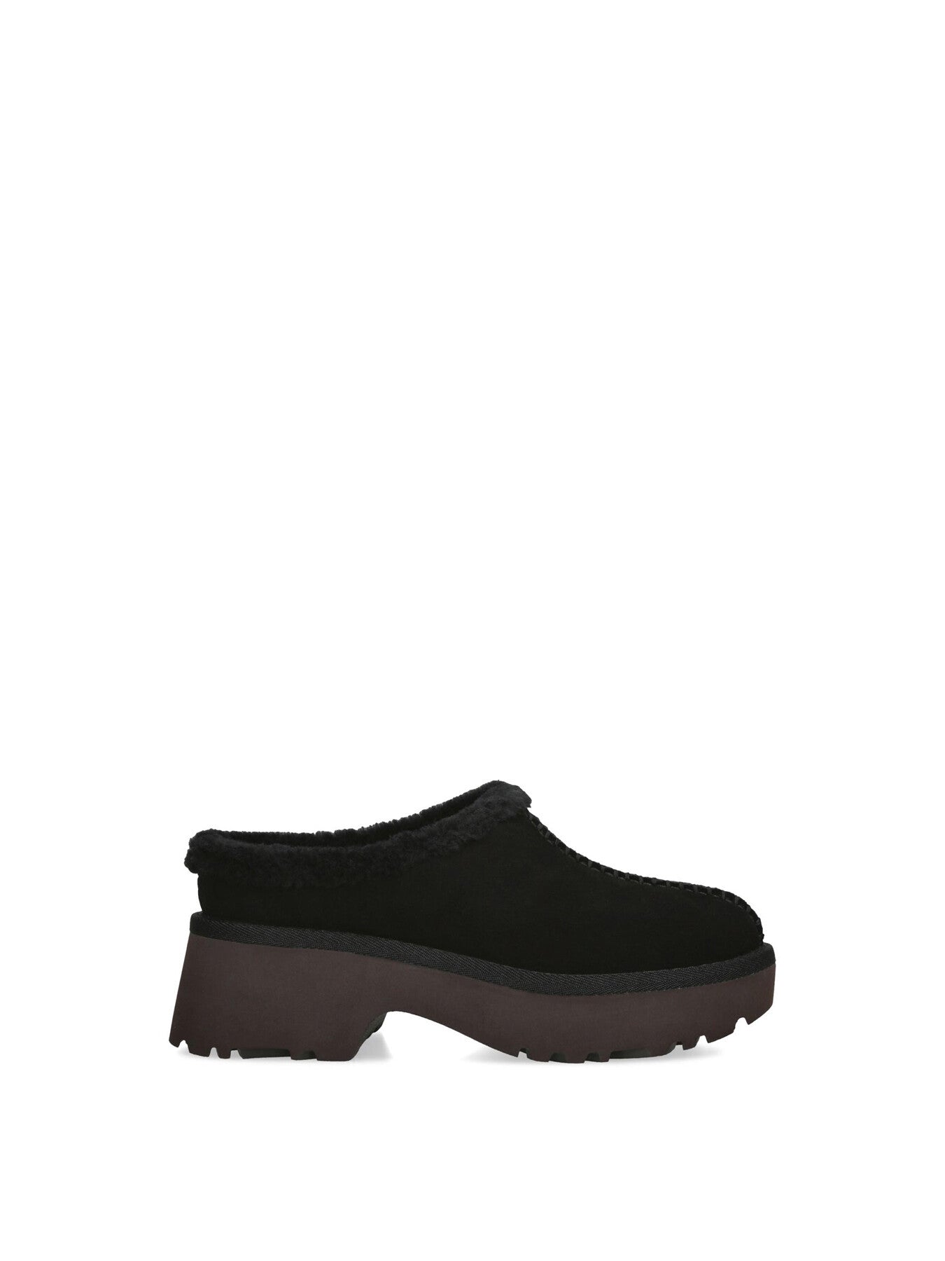 Womens New Heights Cozy Clog Suede Slip Ons