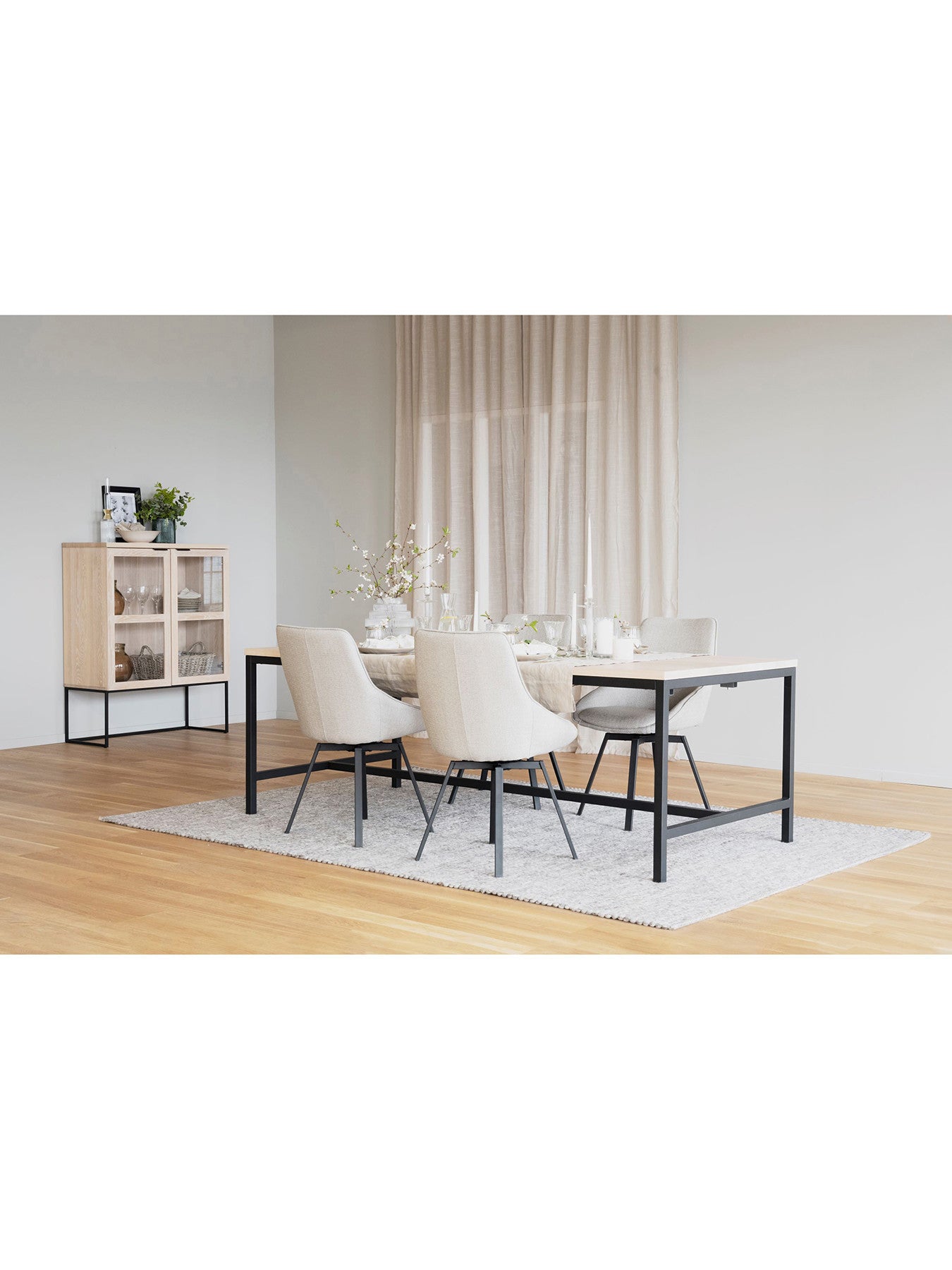 Fraser Upholstered Swivel Chair, Set of