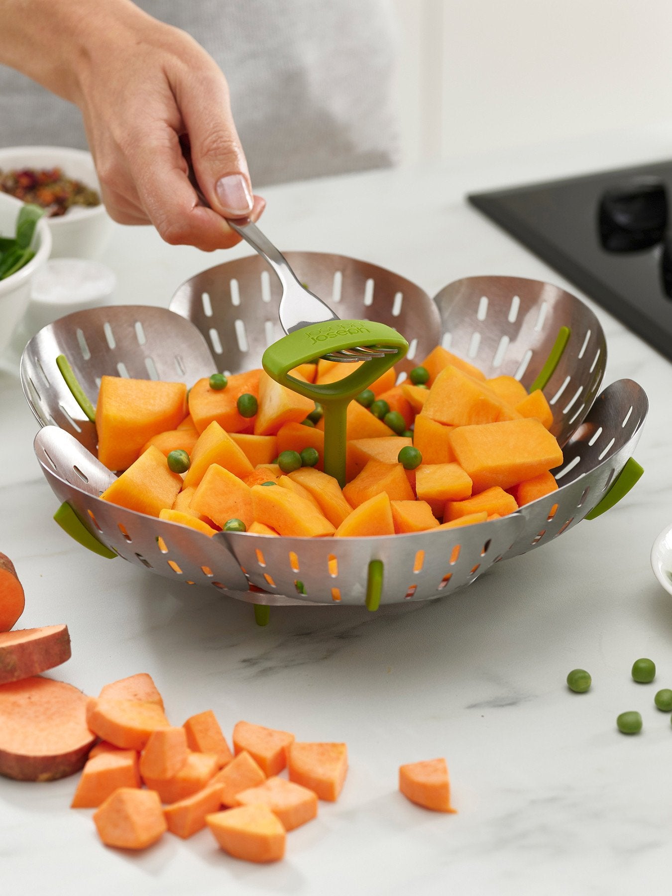 Bloom Steel Folding Steamer Basket