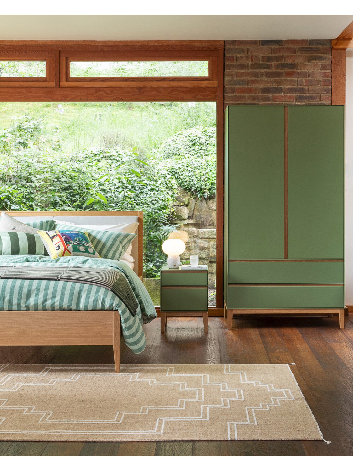 Lars 2 Door Wardrobe Olive and Oak