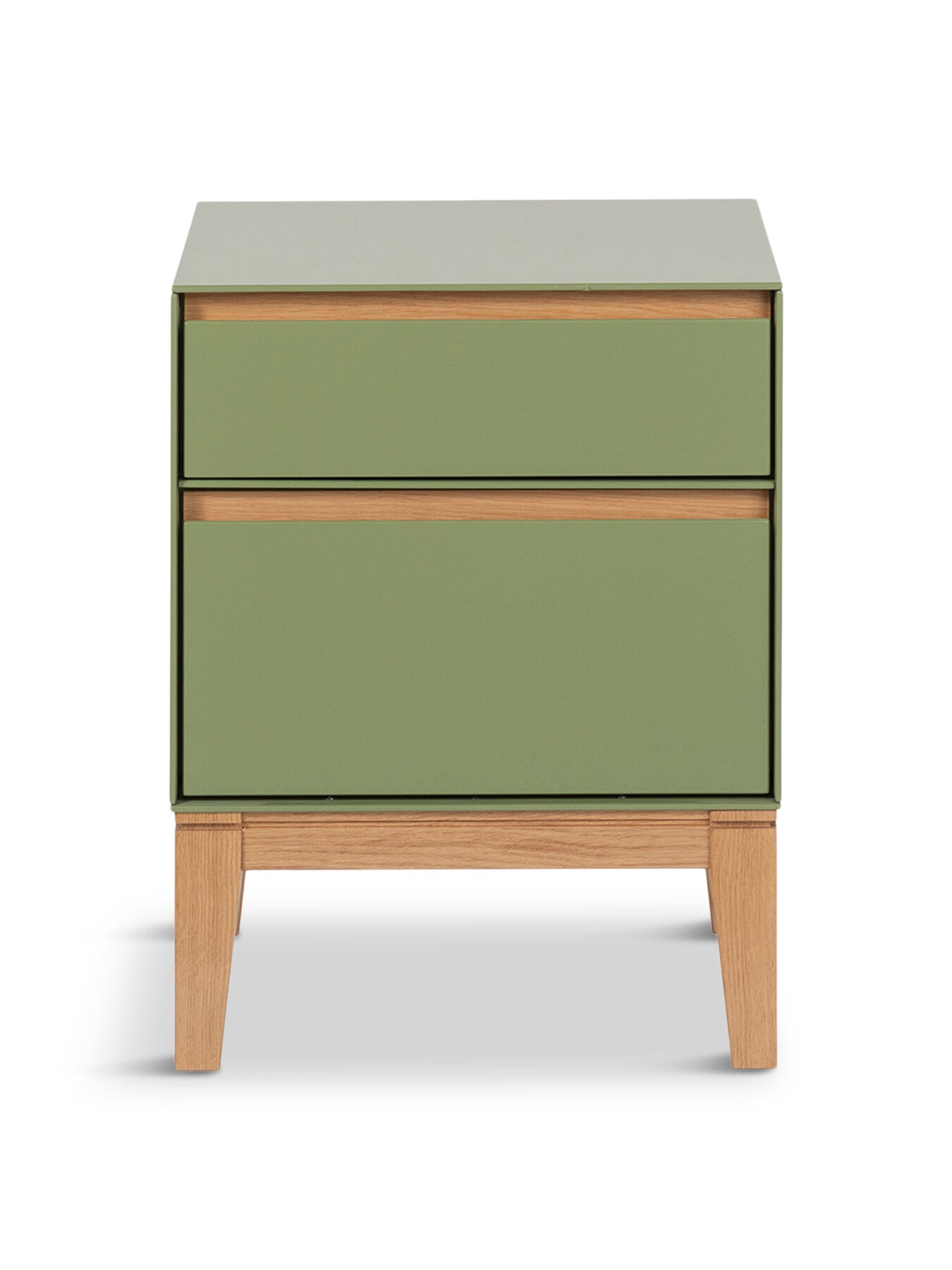 Lars Bedside Table Olive and Oak
