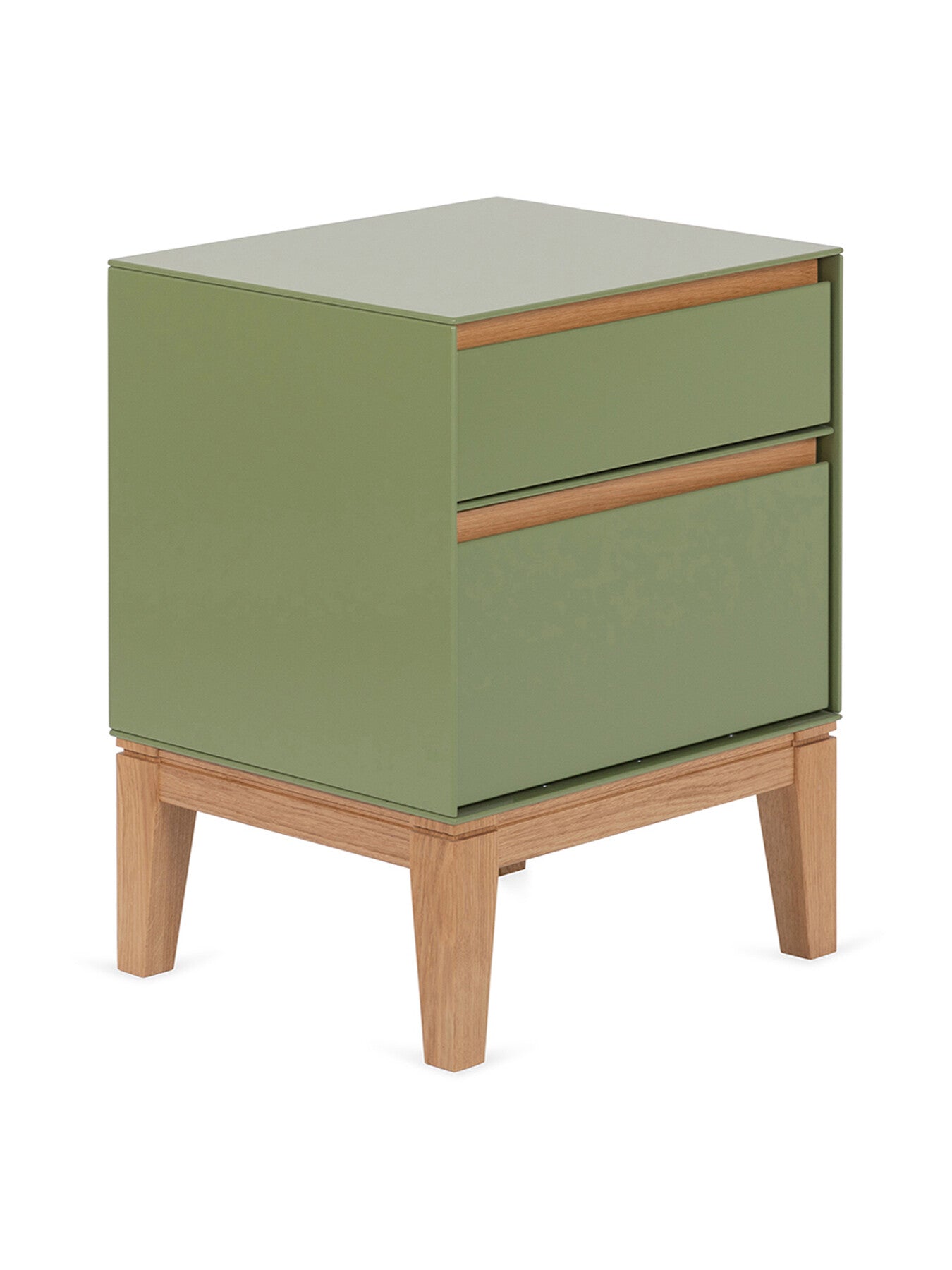 Lars Bedside Table Olive and Oak