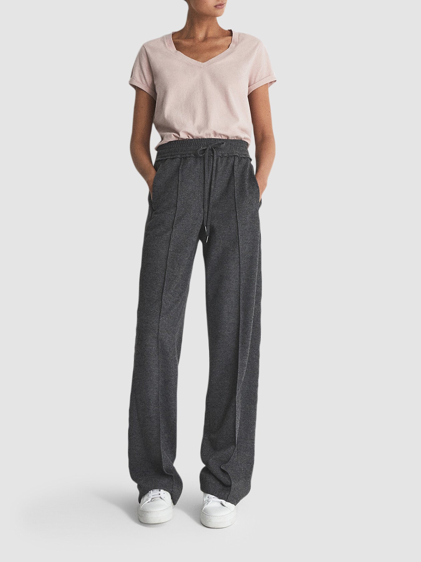 Luana Cotton-Jersey V-Neck T-Shirt