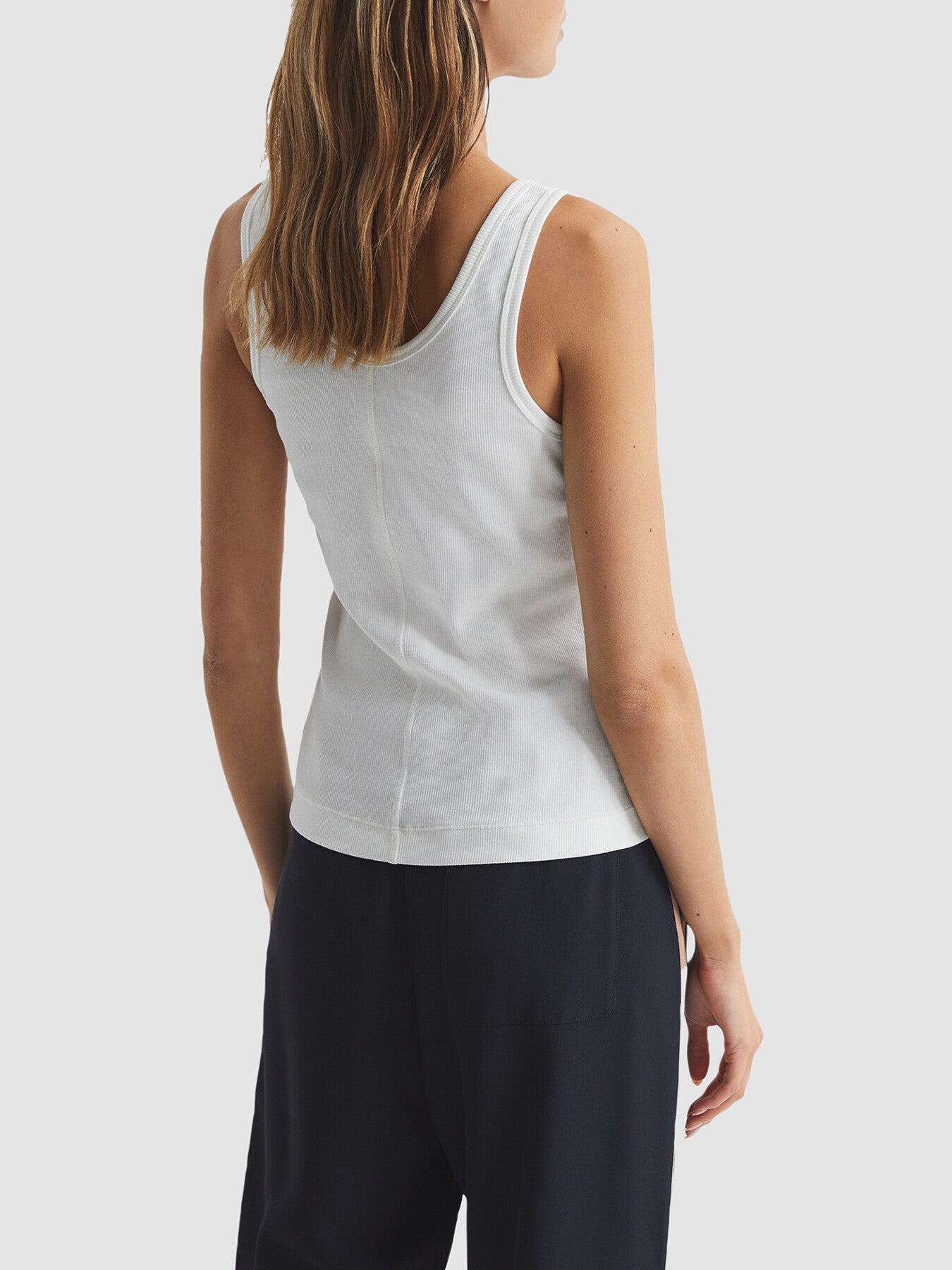 Violet Scoop Neck Jersey Vest Top