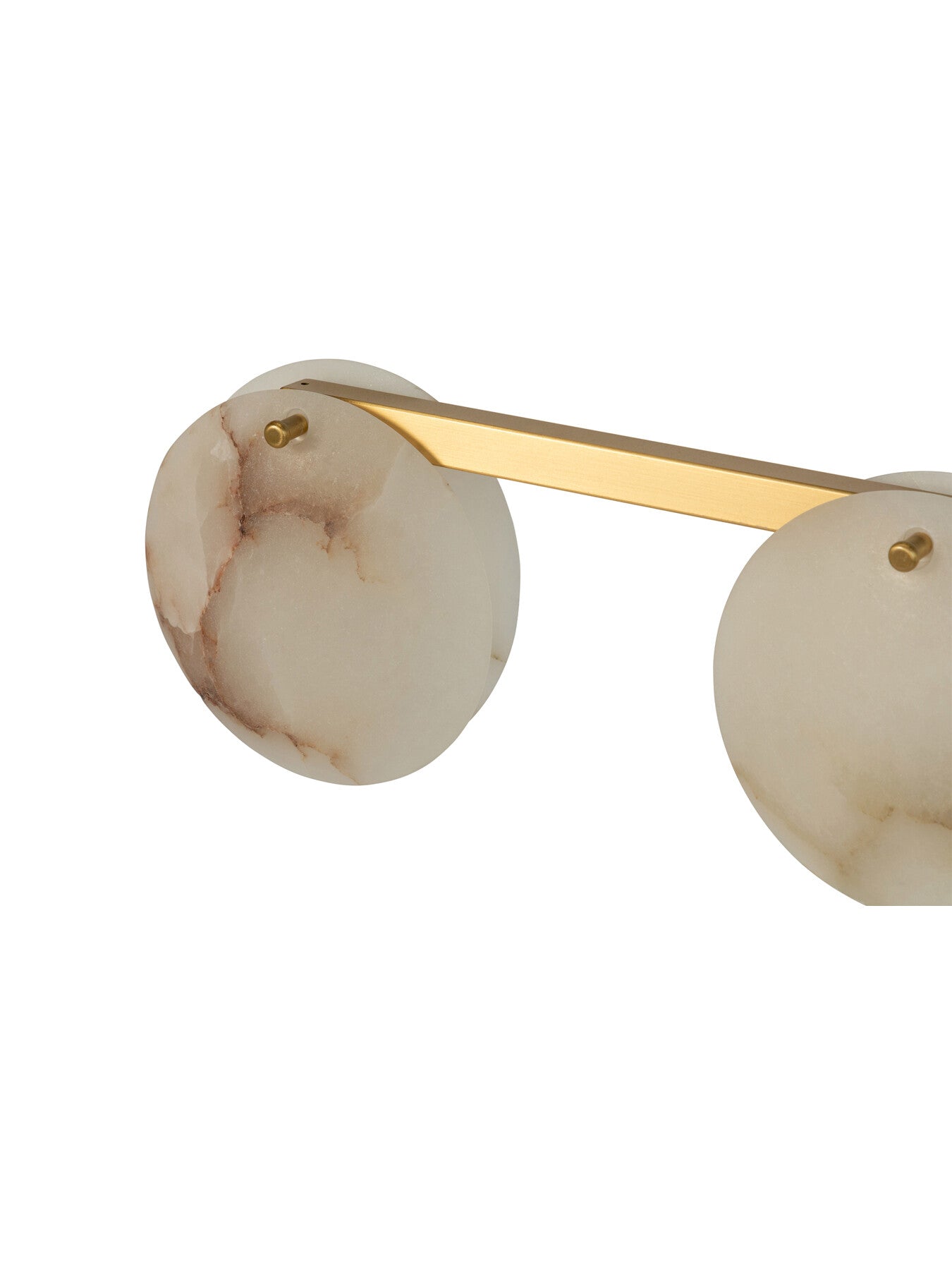 Ebro Alabaster Long 5 Light Pendant Brushed Gold