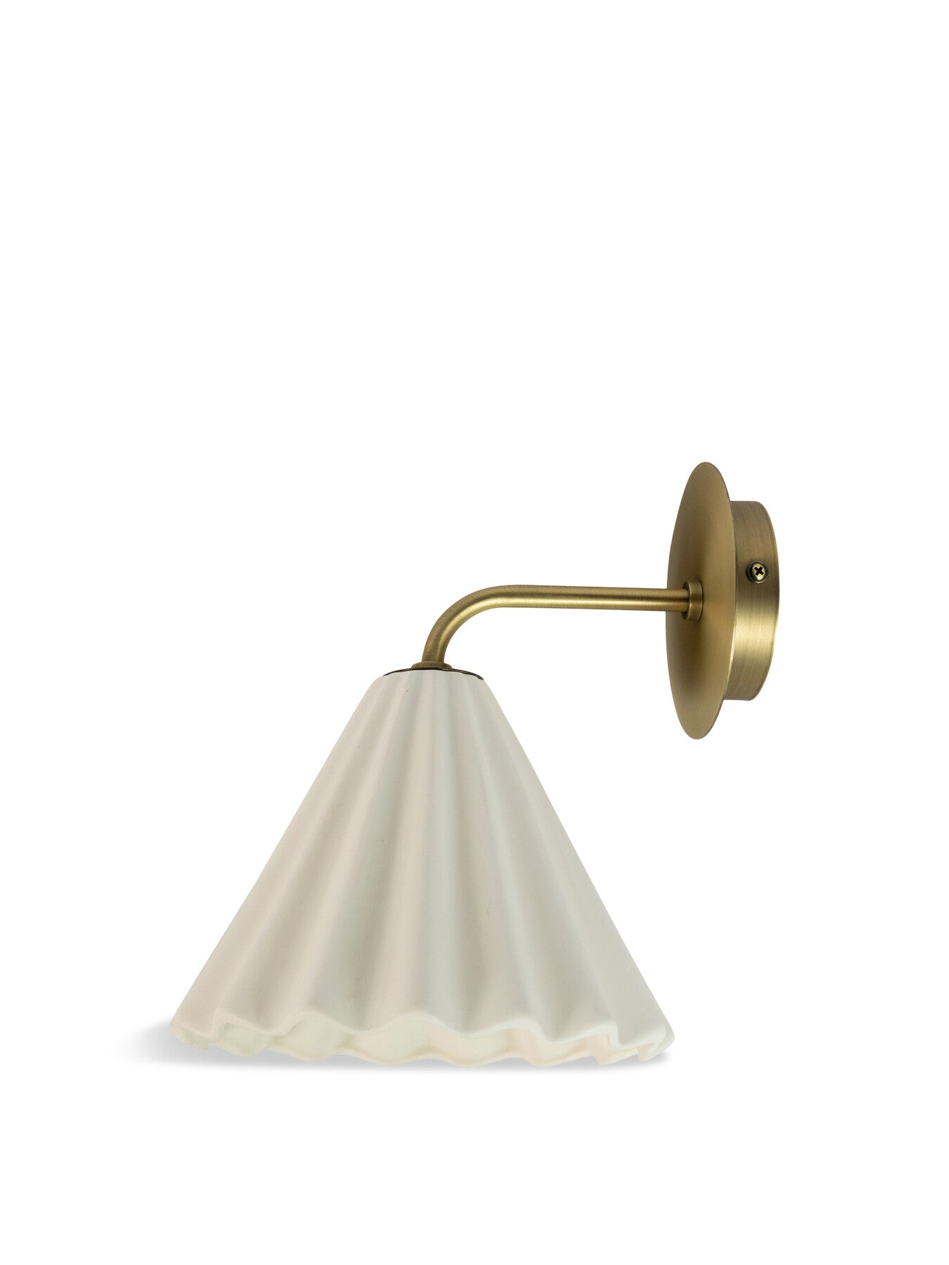 Monroe Porcelain Wall Light White/Brushed Gold