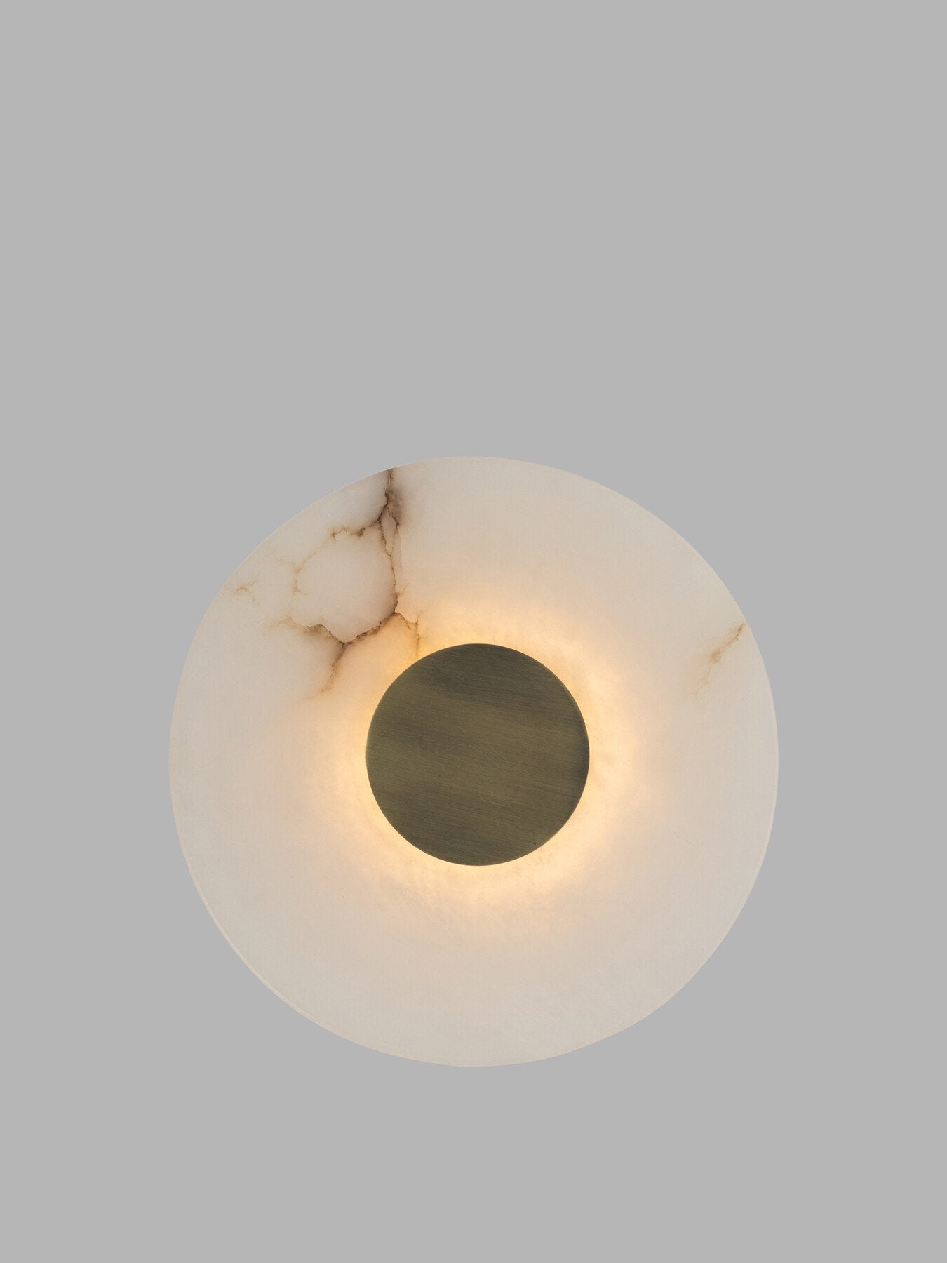 Ebro Alabaster LED Wall Light Round IP44