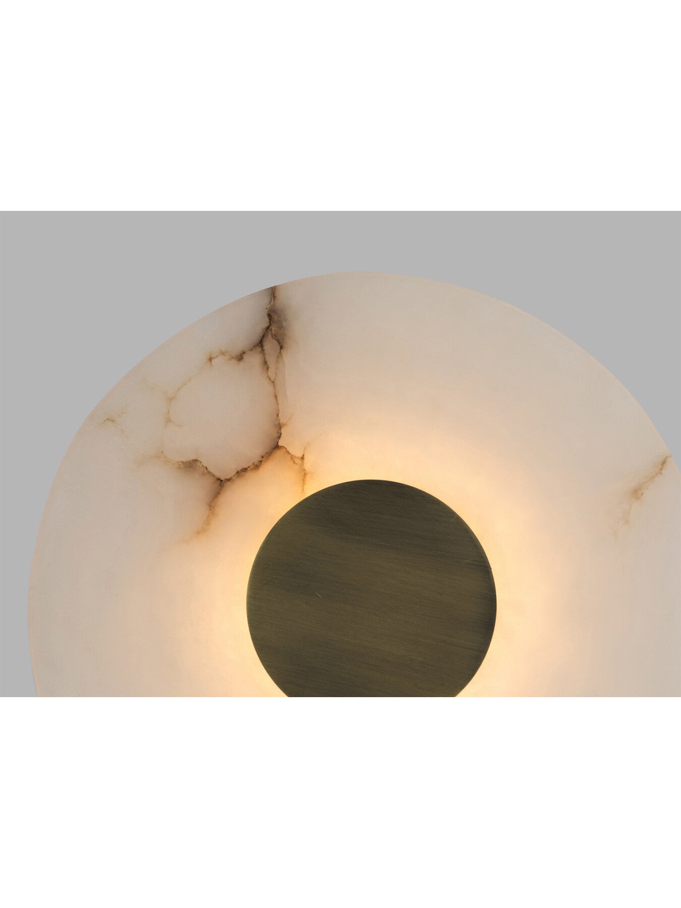 Ebro Alabaster LED Wall Light Round IP44