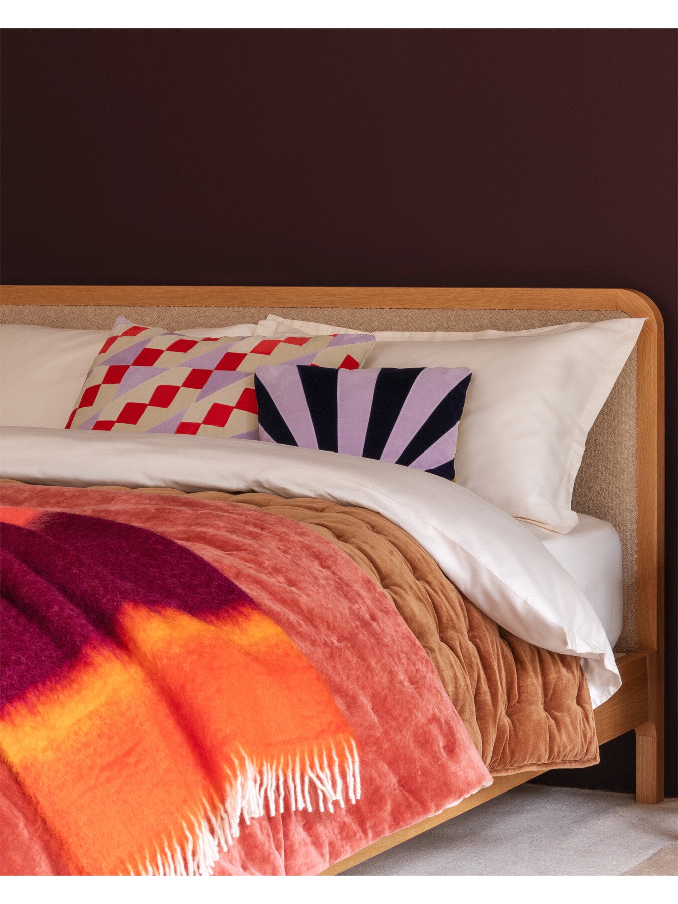 Heal’s Two Tone Quilt Red & Pink 240 x 260cm