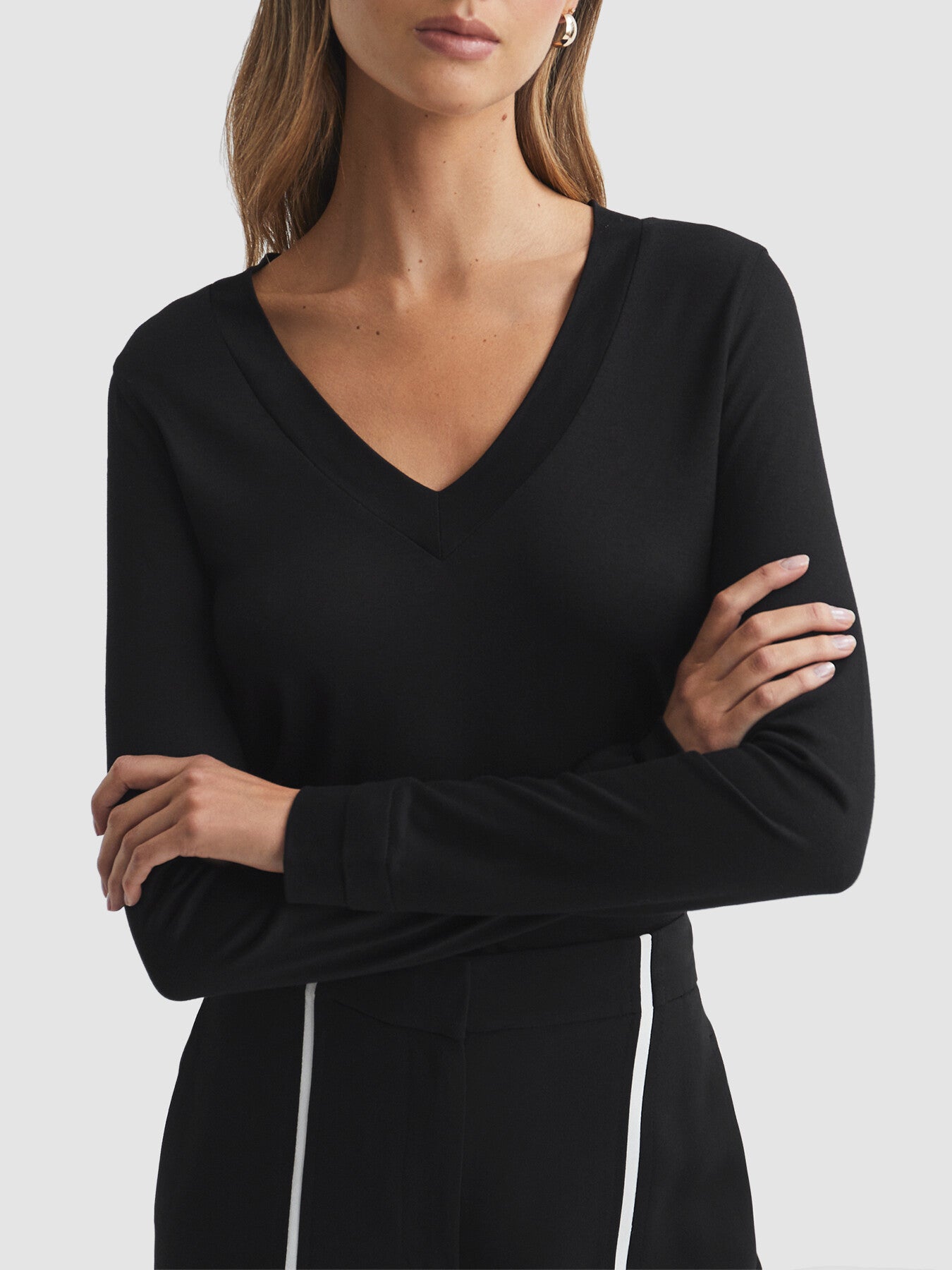 Brady Jersey V-Neck Top