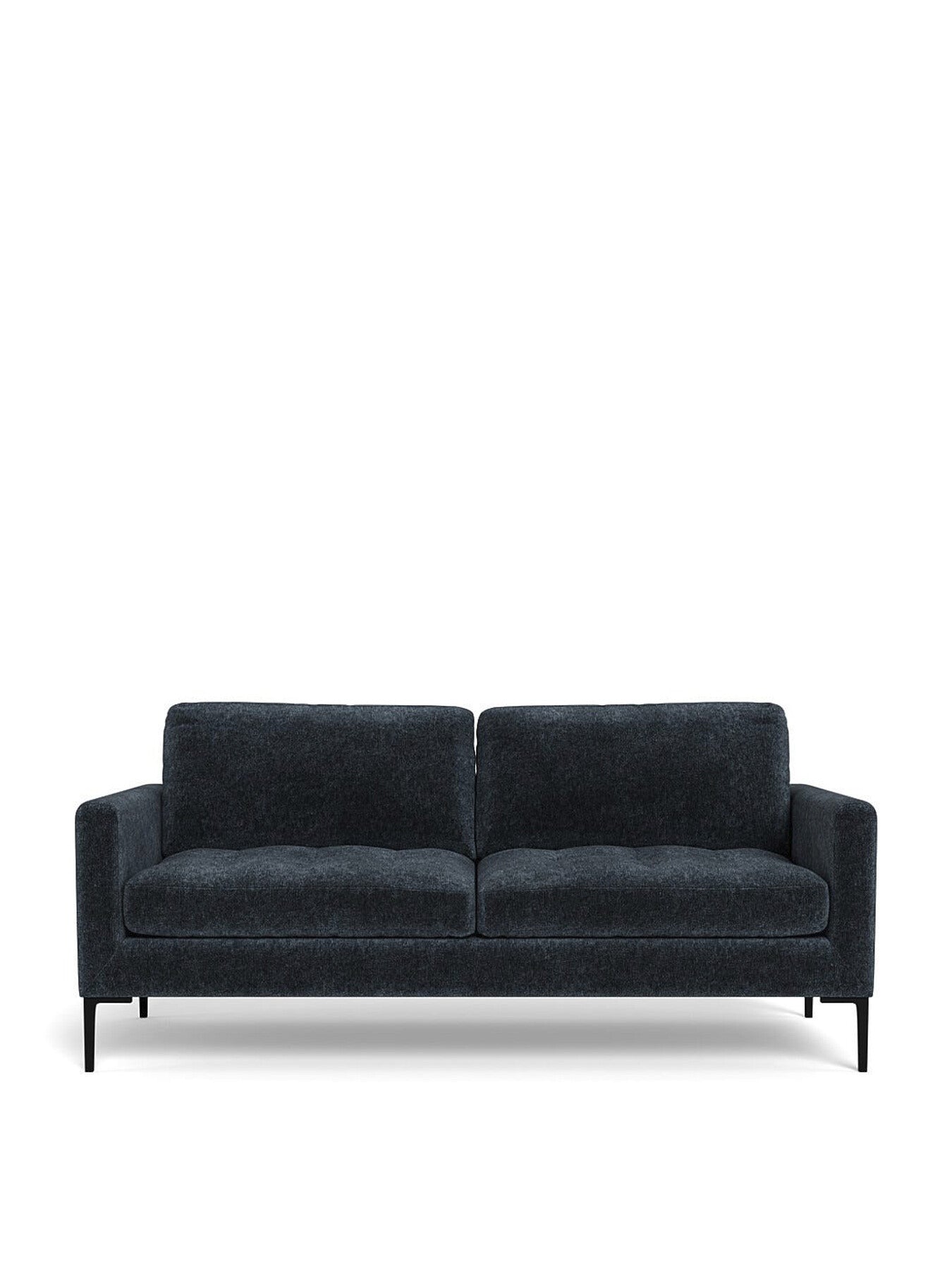 Eton Footstool Velvet Boucle Space Black Feet