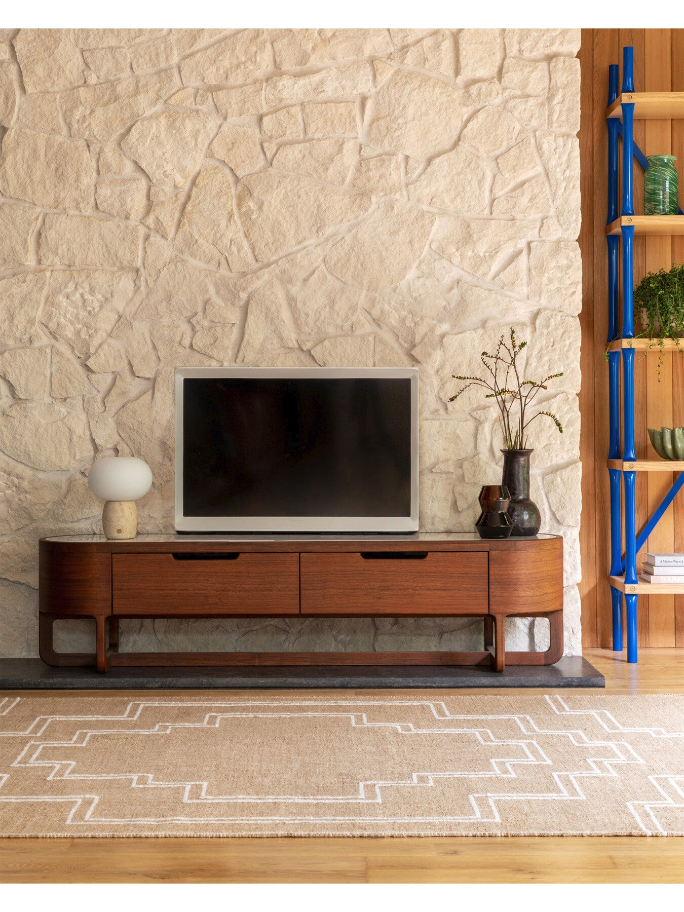 Anais AV Unit Walnut and Marble