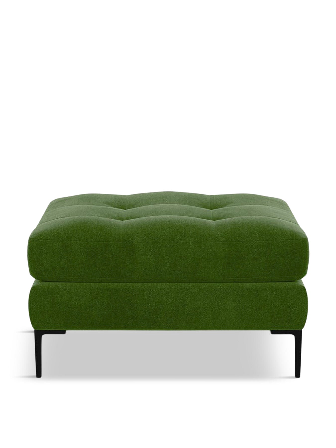 Eton Footstool Smart Luxe Velvet Grass Black Feet