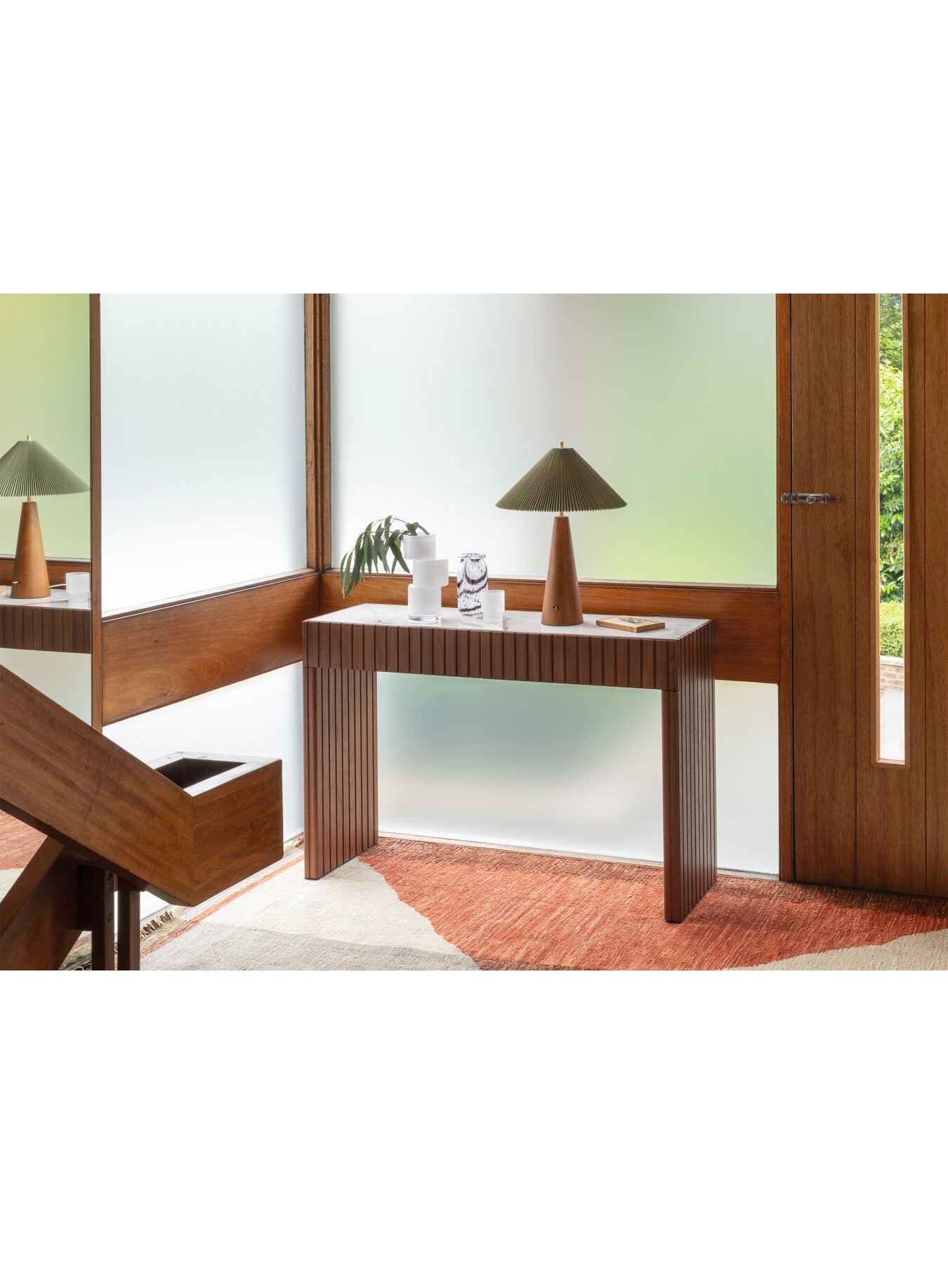 Riga Walnut Console with Ceramic