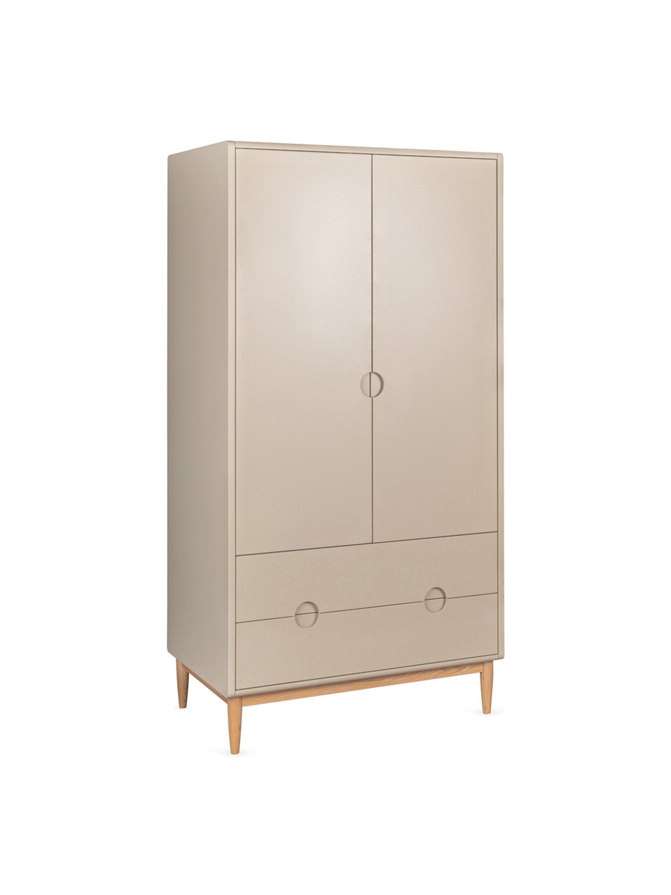 Amira Double Wardrobe Painted Oatmeal