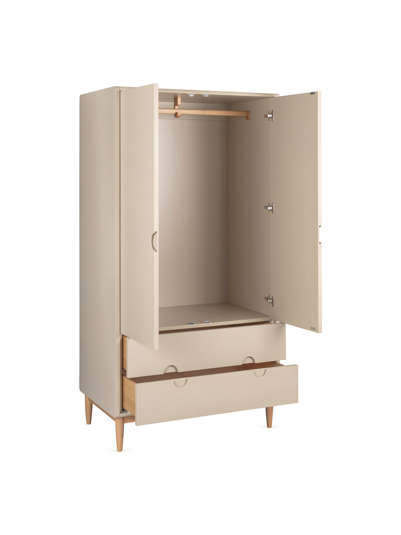 Amira Double Wardrobe Painted Oatmeal