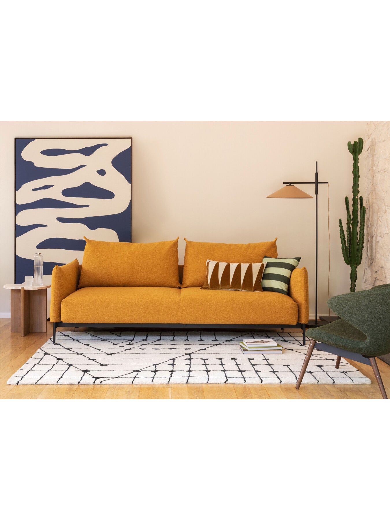 Otto Sofa Bed Boucle Ochre