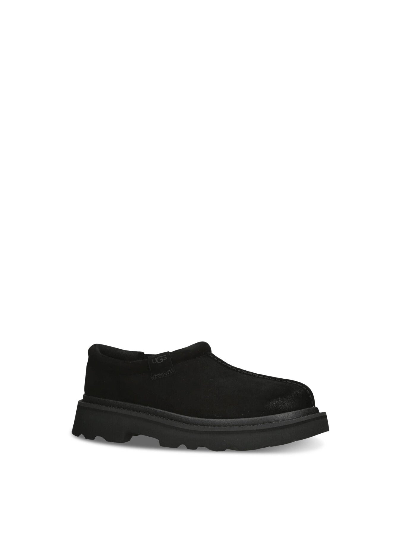 Mens Tasman Lug Suede Mules Black