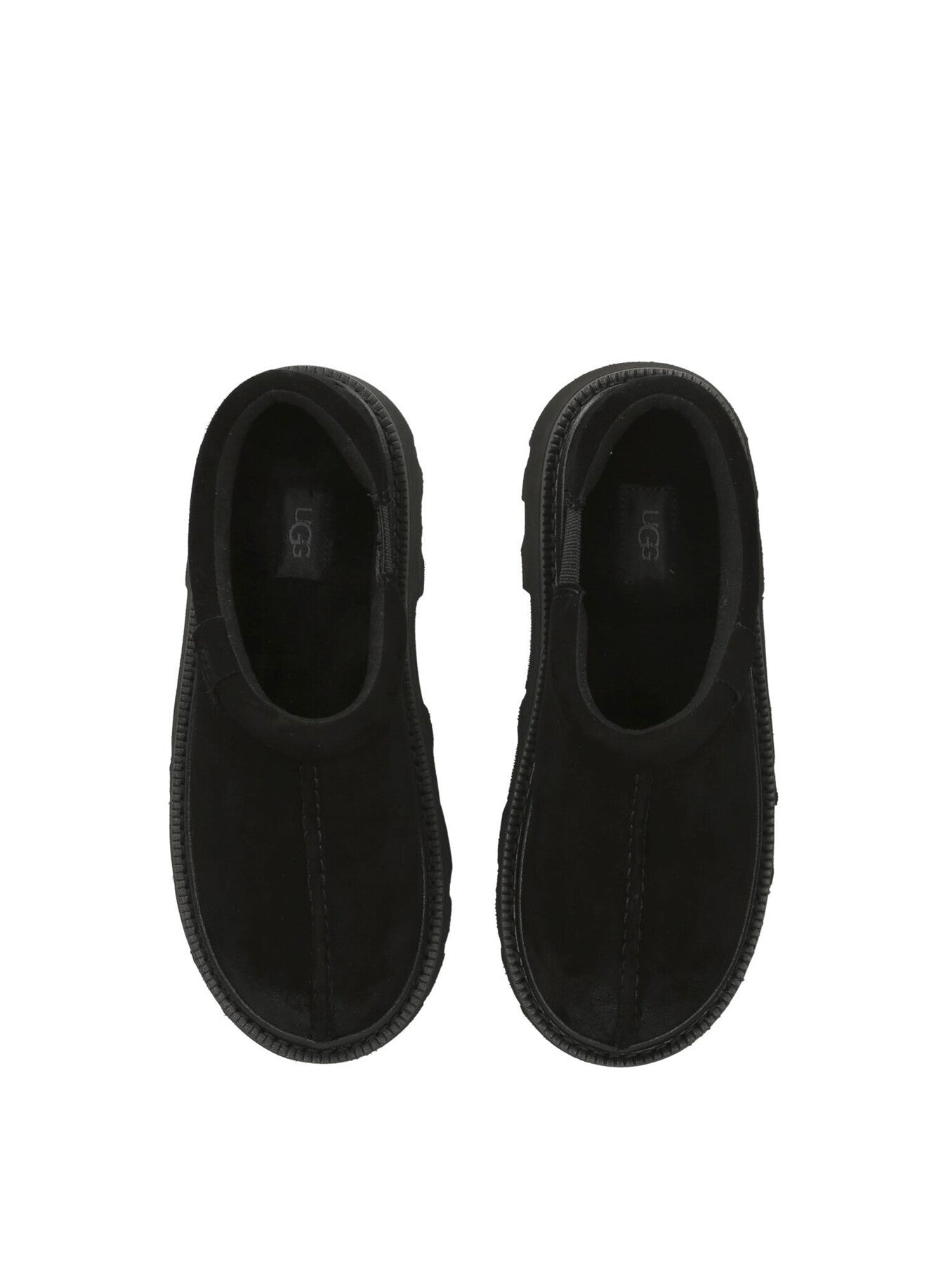 Mens Tasman Lug Suede Mules Black