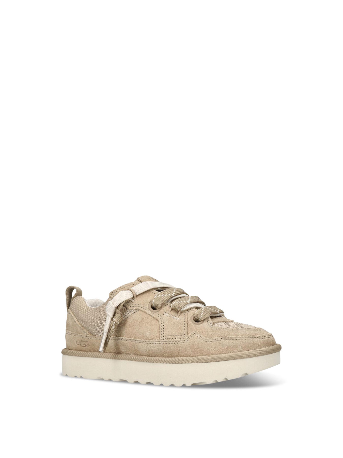 Womens Lo Lowmel Suede Lace Up Trainers Mustard Seed