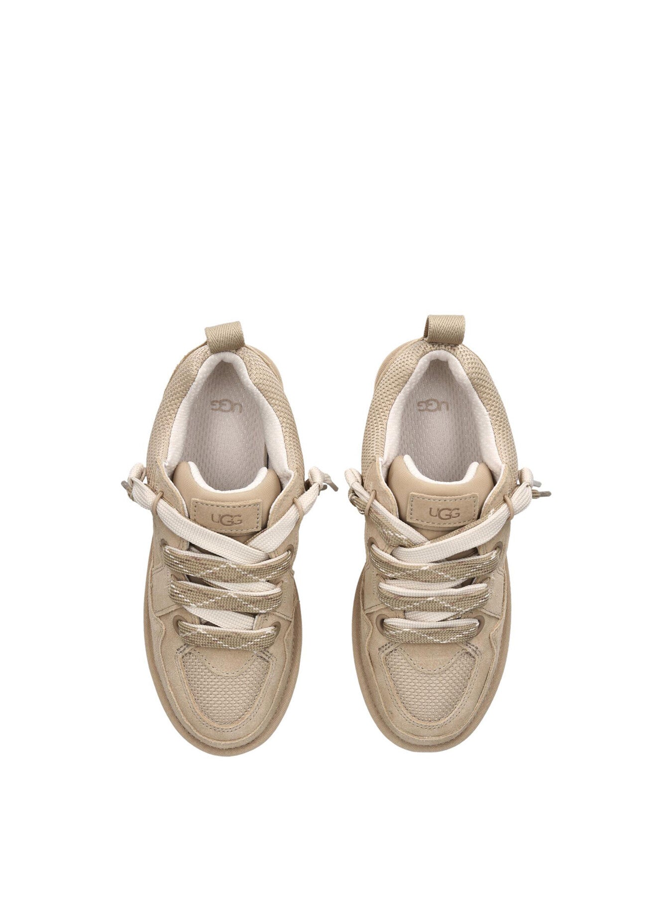 Womens Lo Lowmel Suede Lace Up Trainers Mustard Seed