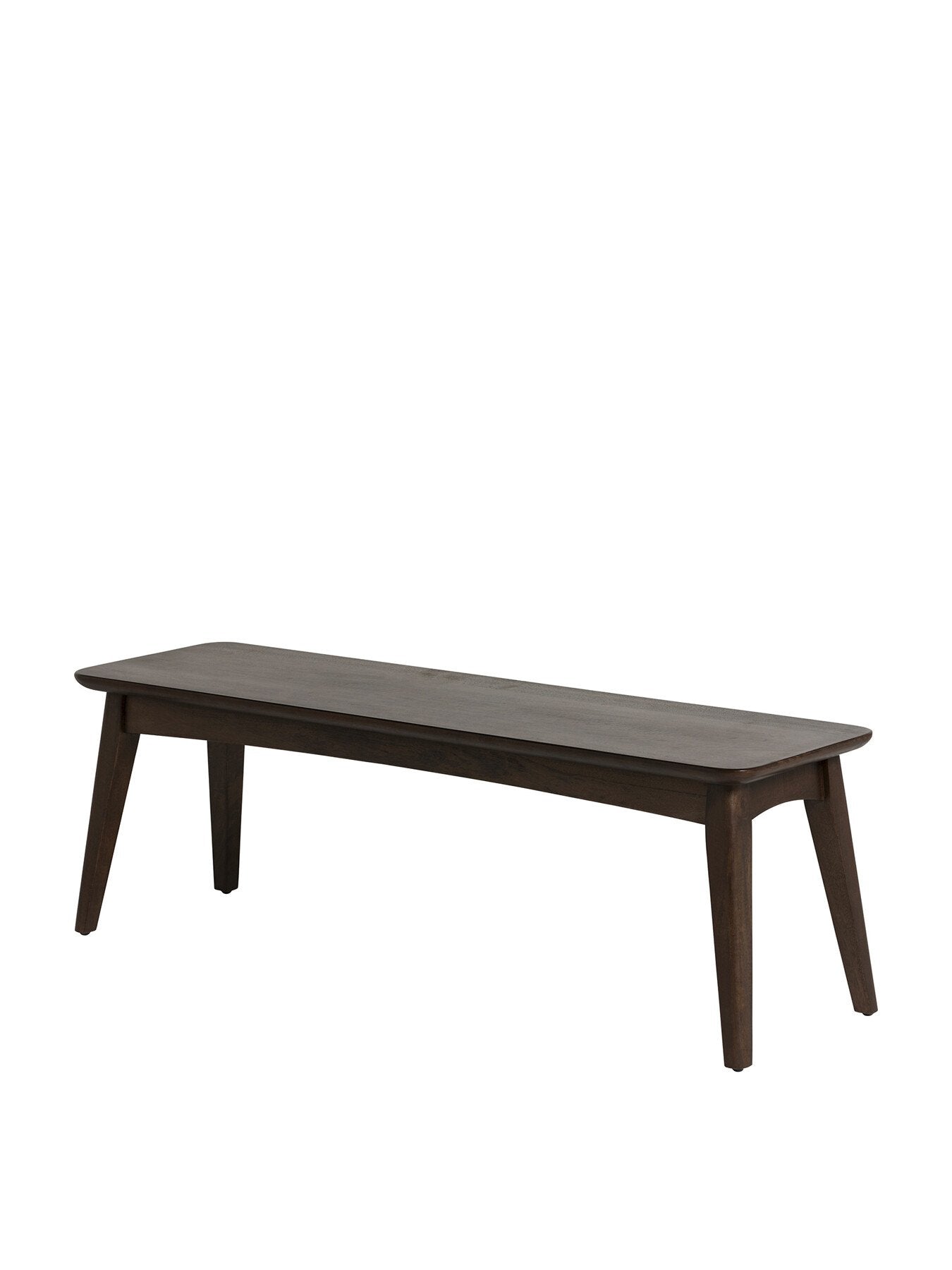 Brown Atticus Dark Brown Wood Dining Bench