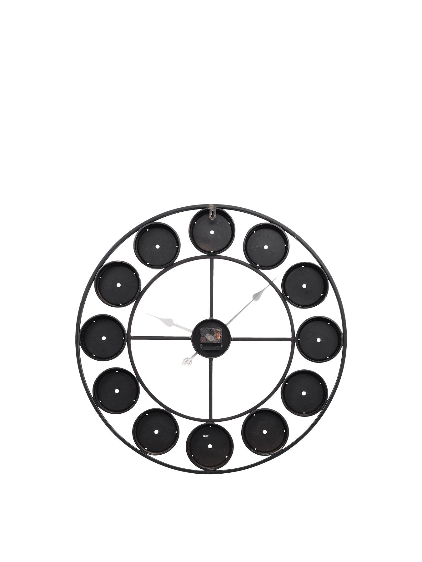 Smarty Iron Clock Roman Numerals Coloured Domed Glass