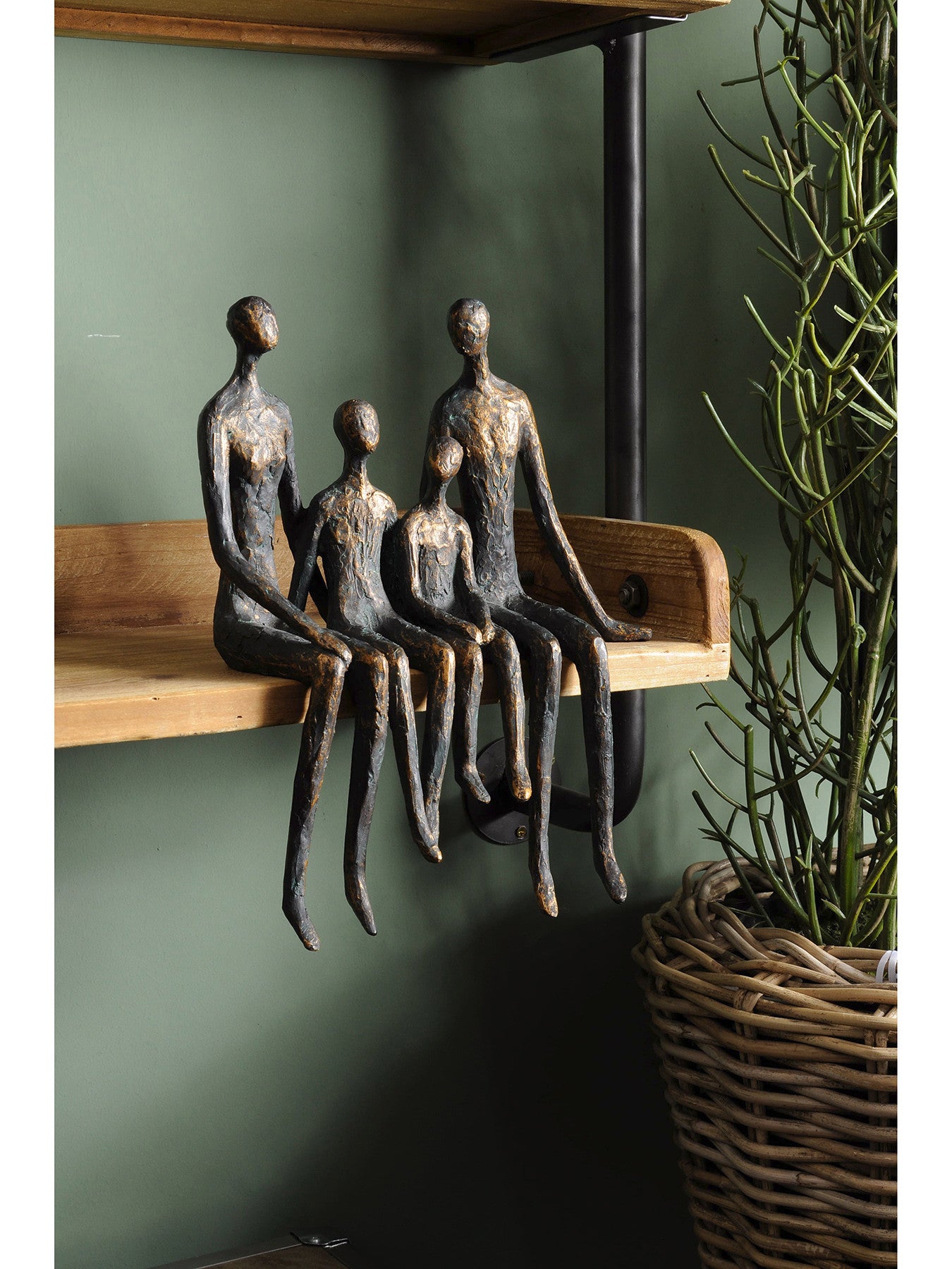 Sitting Family Of Four Shelf Sculpture