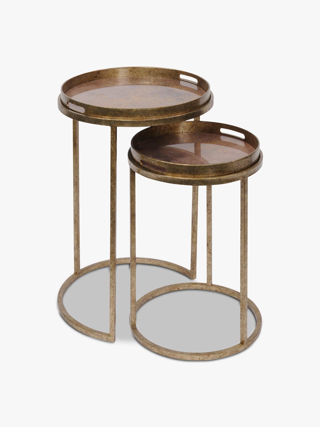 Vienna Antique Atlas Set Of 2 Side Tables