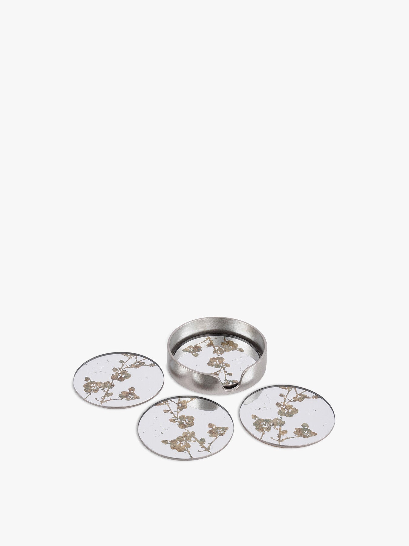 Vienna Antique Gold Set Of 4 Blossom Coasters