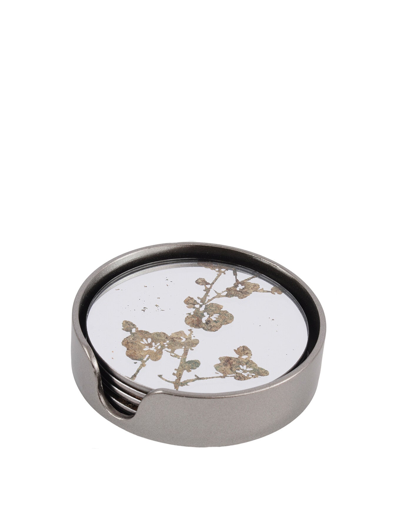 Vienna Antique Gold Set Of 4 Blossom Coasters