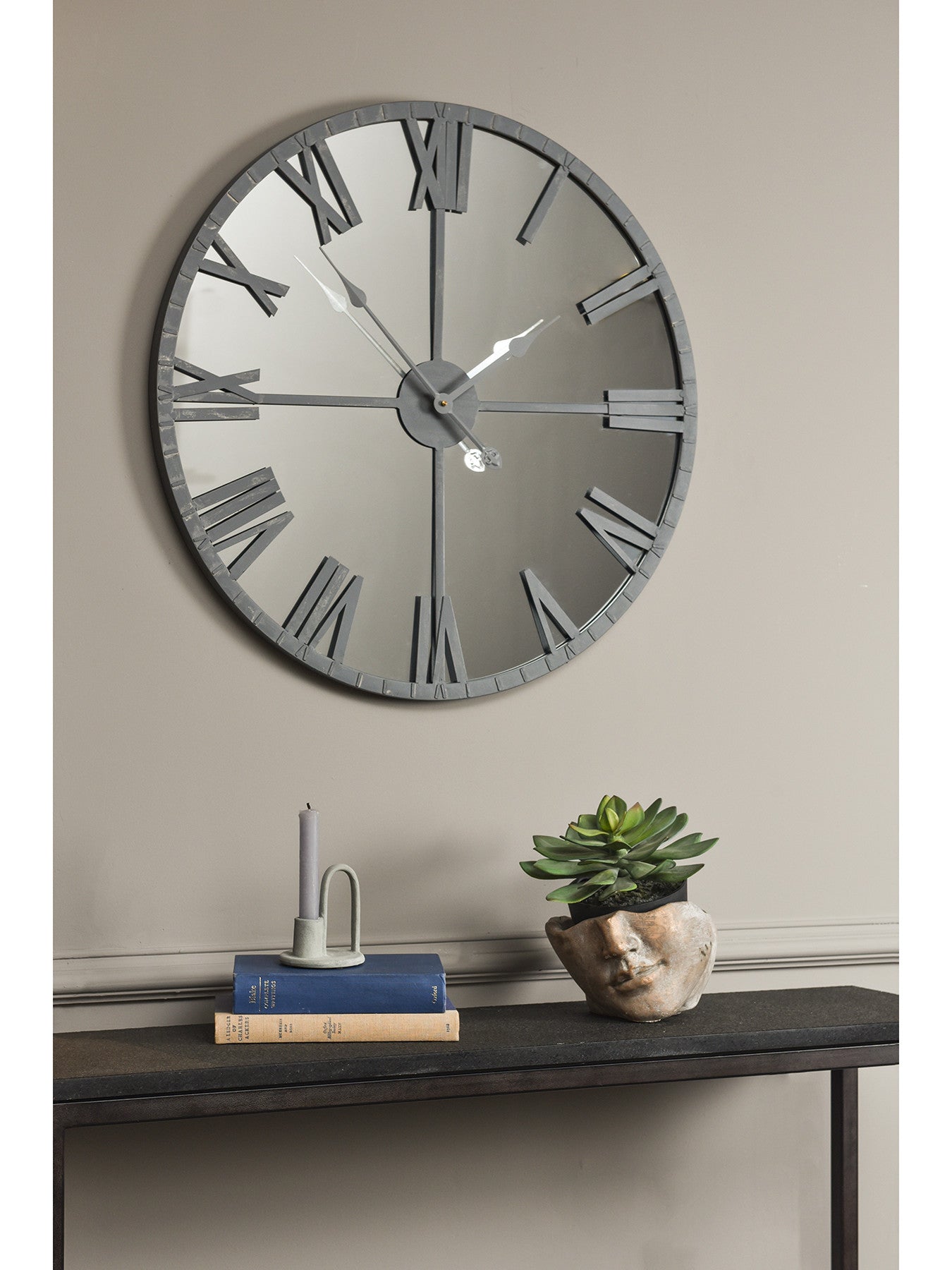 Framed Mirrored Wall Clock