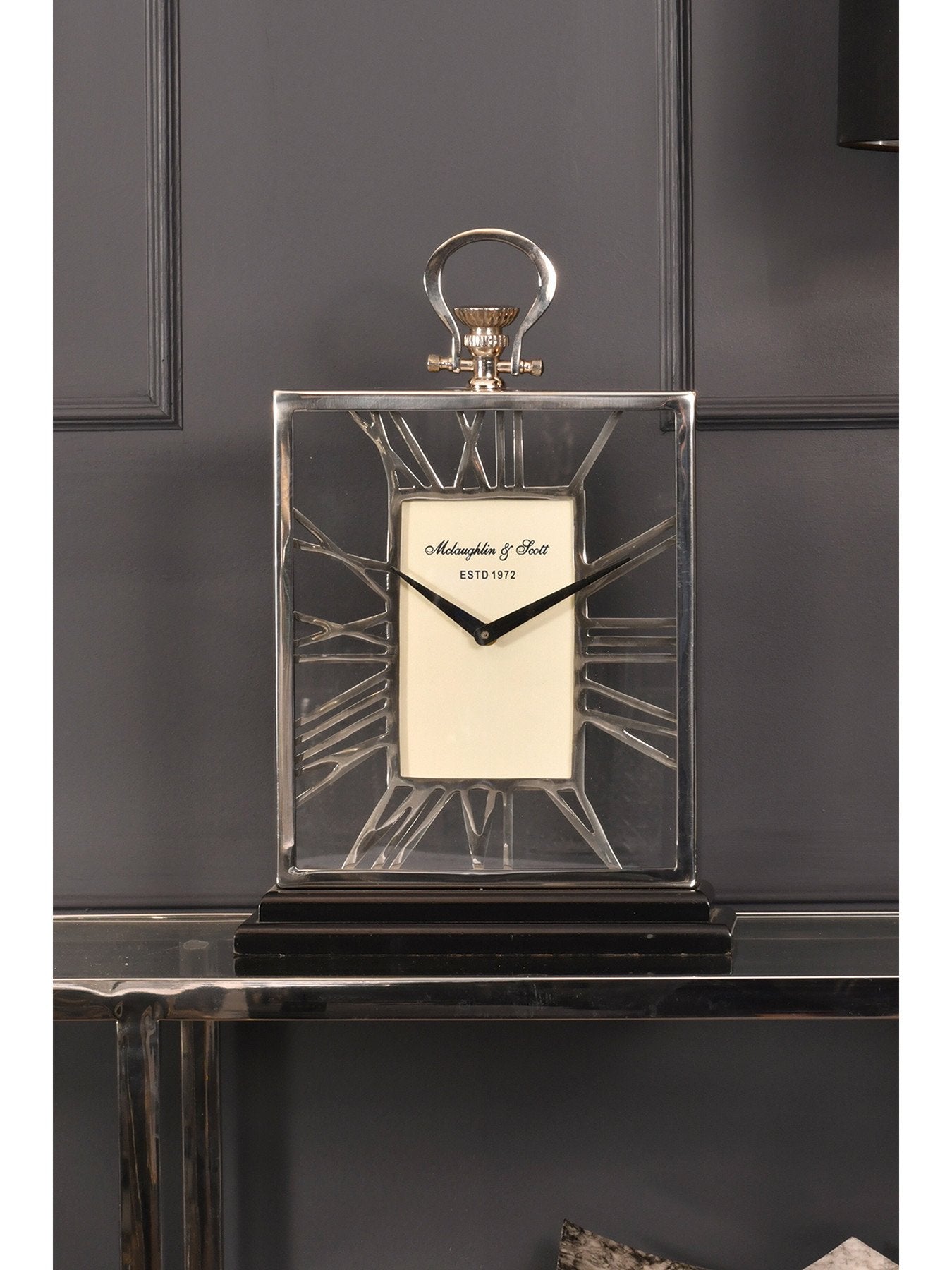 And Black Skeletal Mantel Clock