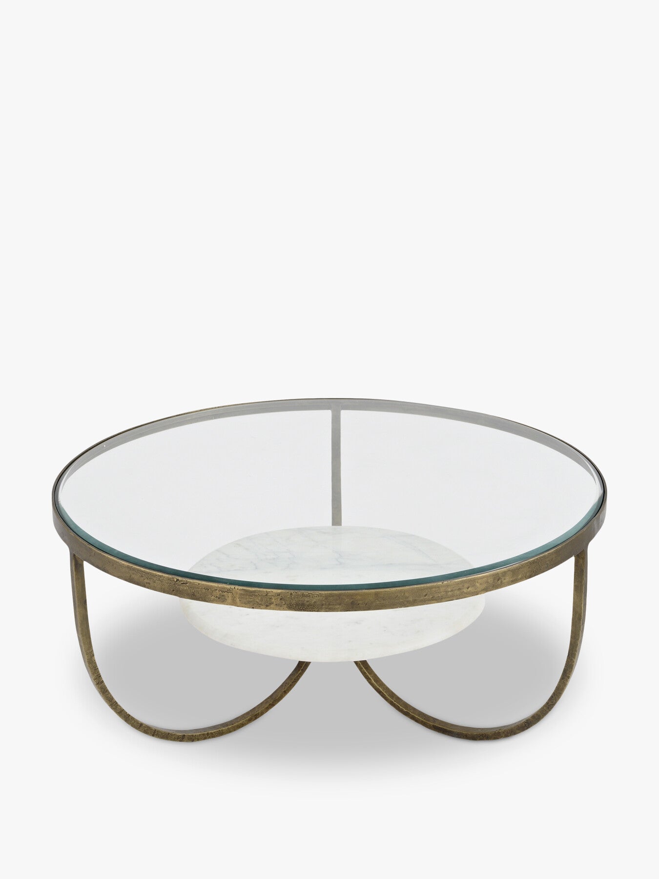 Nolita White Marble And Antique Coffee Table