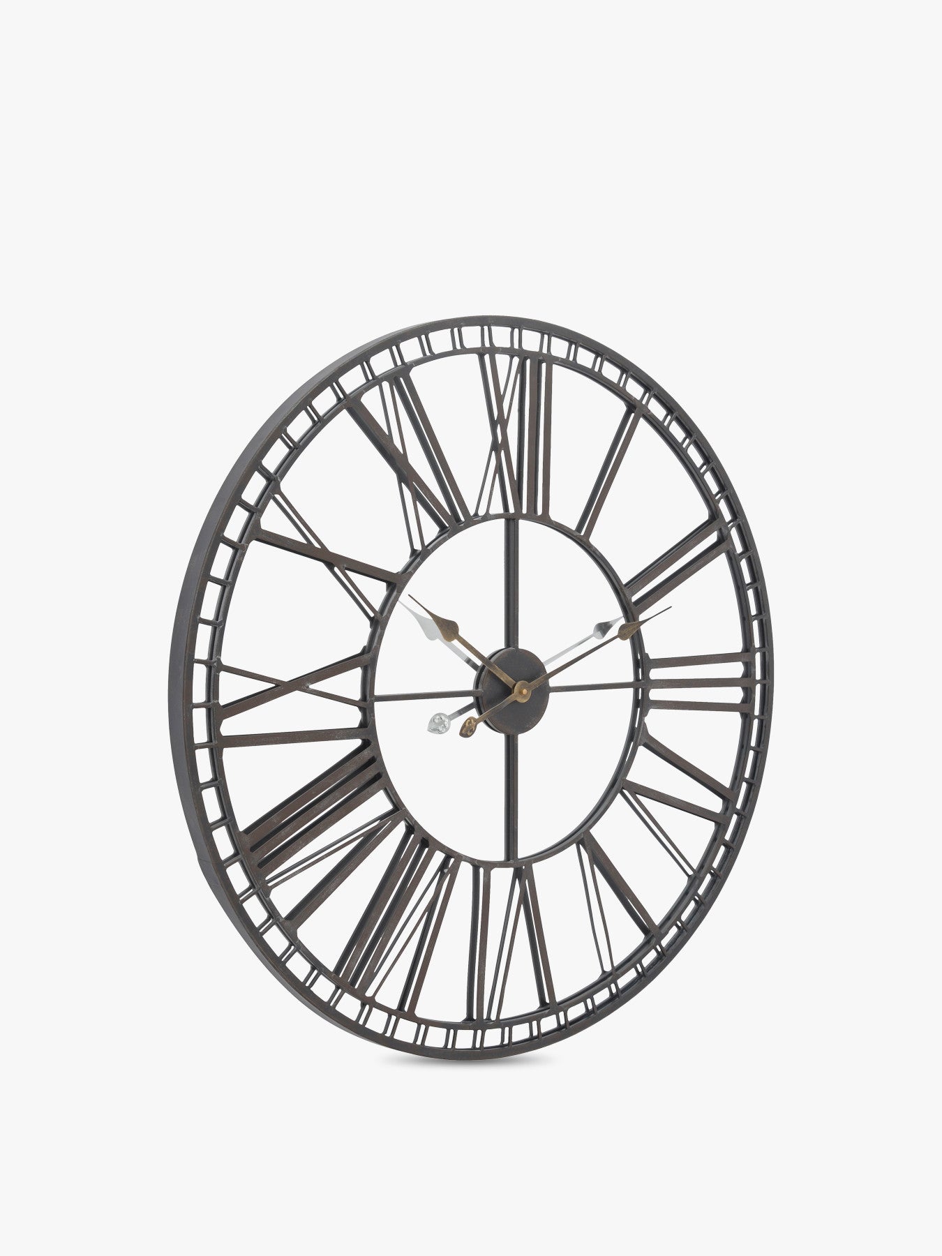 Skeleton Mirror Wall Clock