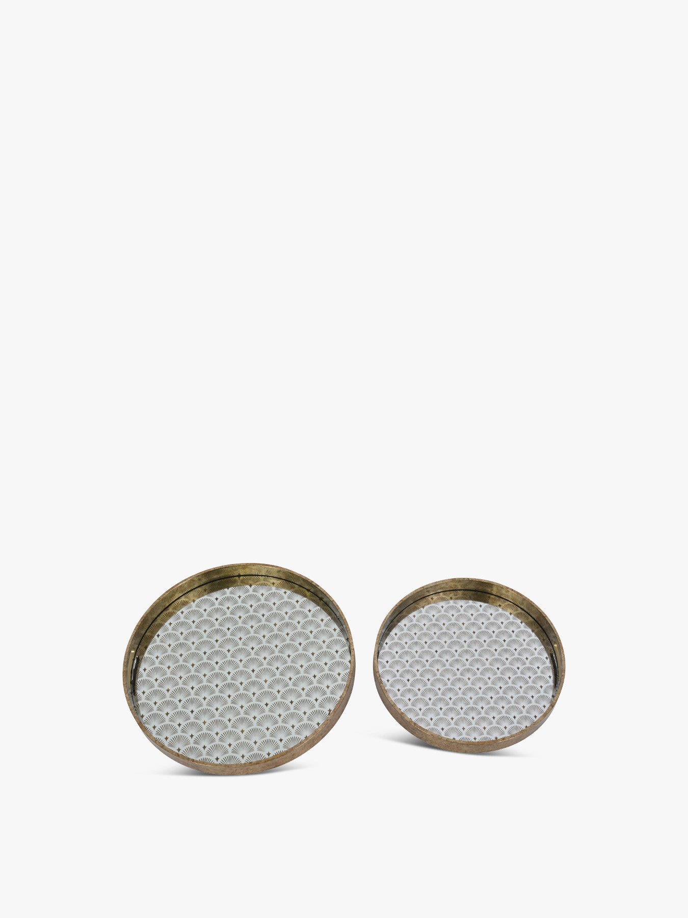 Golden Scallop Set of 2 Trays