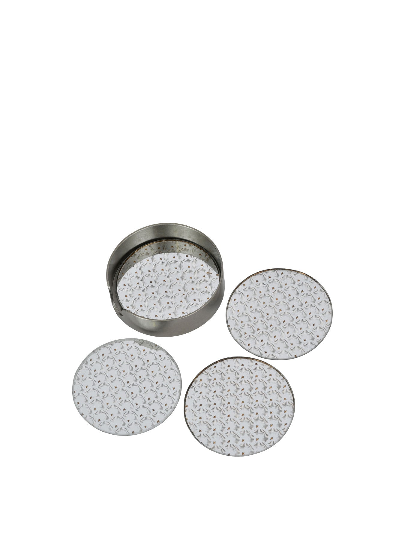 Golden Scallop Set of 4 Coasters