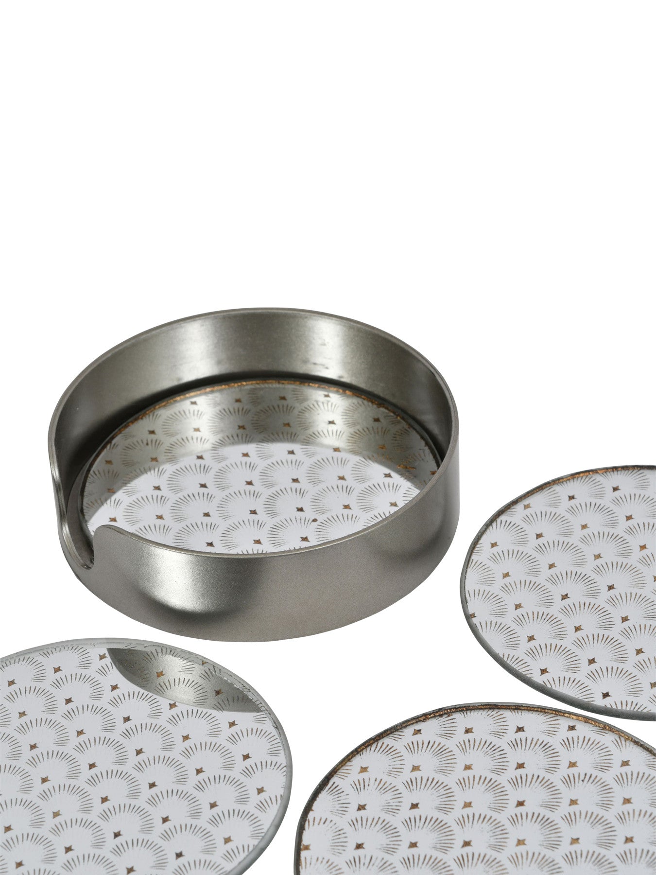 Golden Scallop Set of 4 Coasters