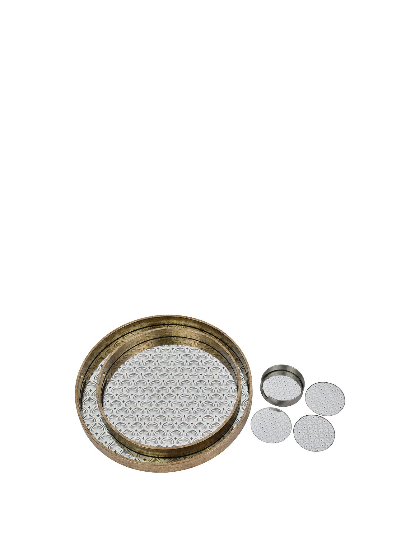 Golden Scallop Set of 4 Coasters