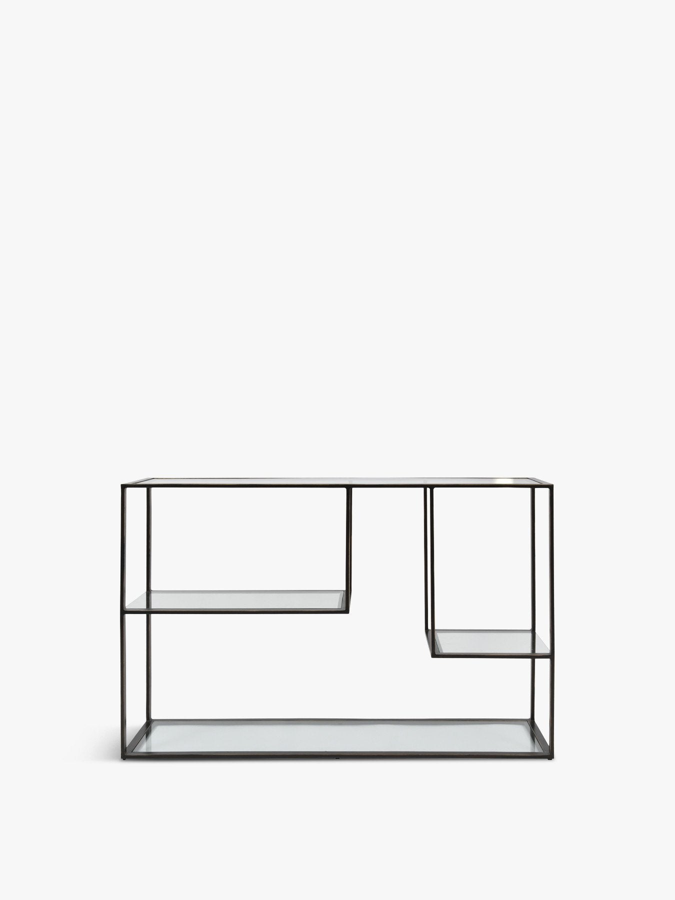 Deveraux Gilded Metal and Glass Console Table