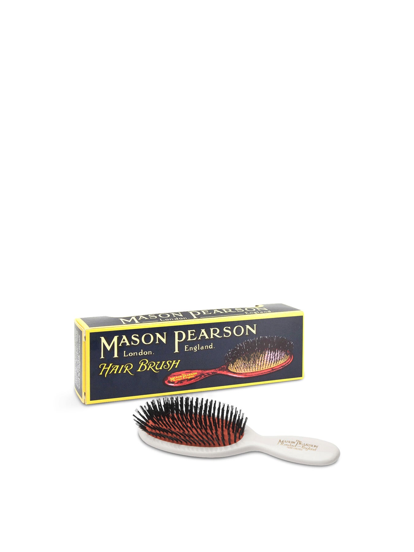 Pocket Bristle Hairbrush Ivory White