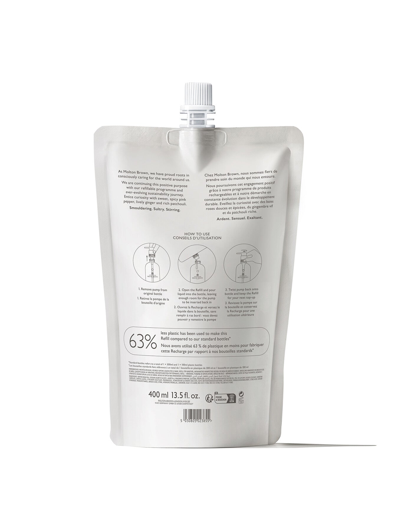 Fiery Pink Pepper Fine Liquid Hand Wash Refill 400ml