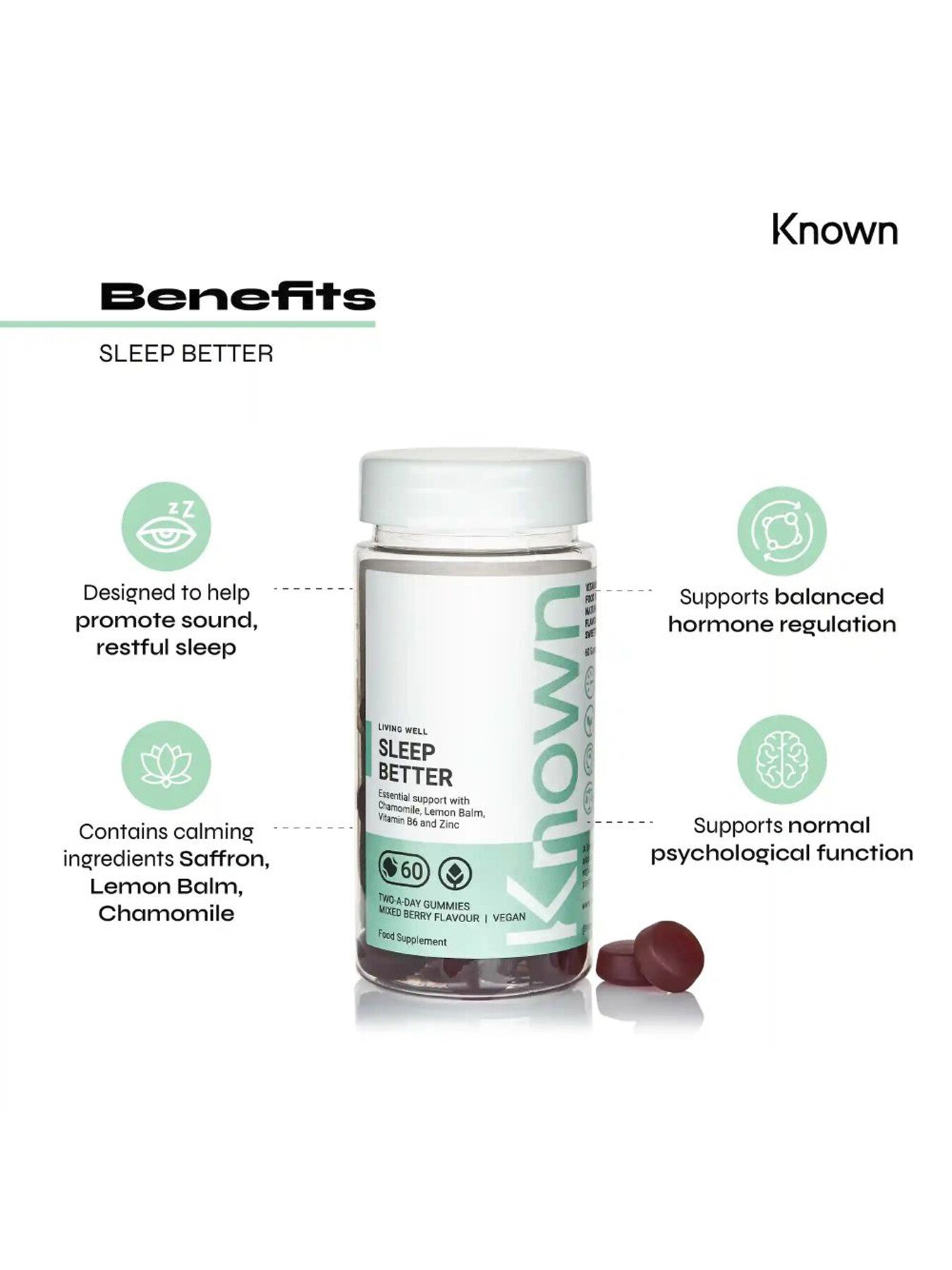 Sleep Better Vegan Gummies with Saffron