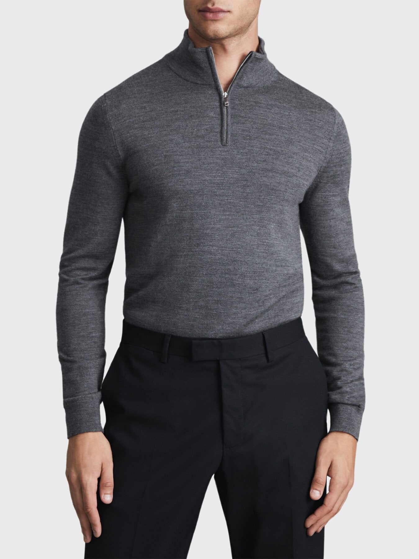 Blackhall Merino Wool Half-Zip Funnel Neck Jumper