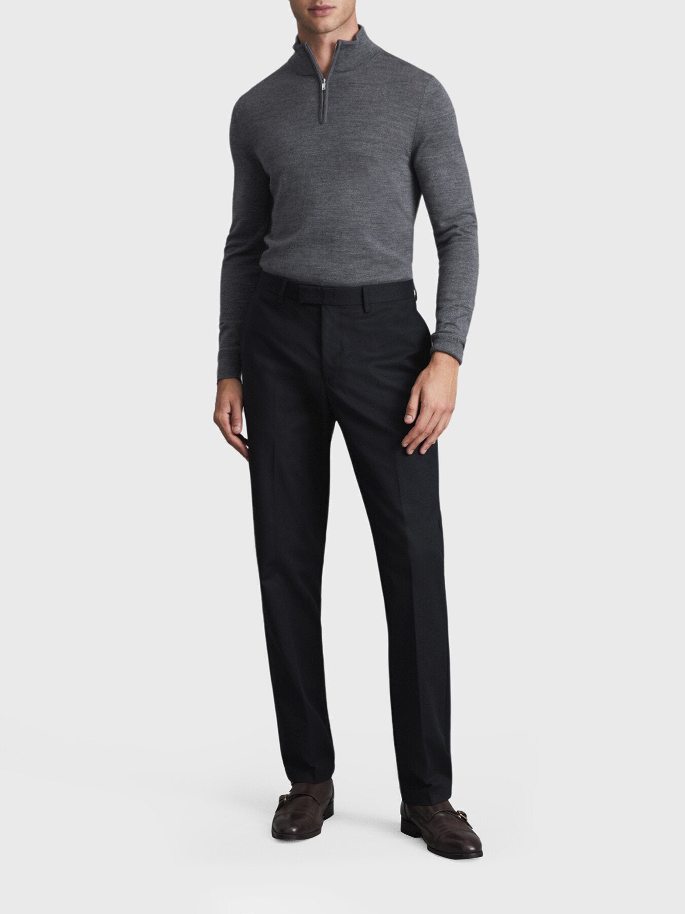 Blackhall Merino Wool Half-Zip Funnel Neck Jumper